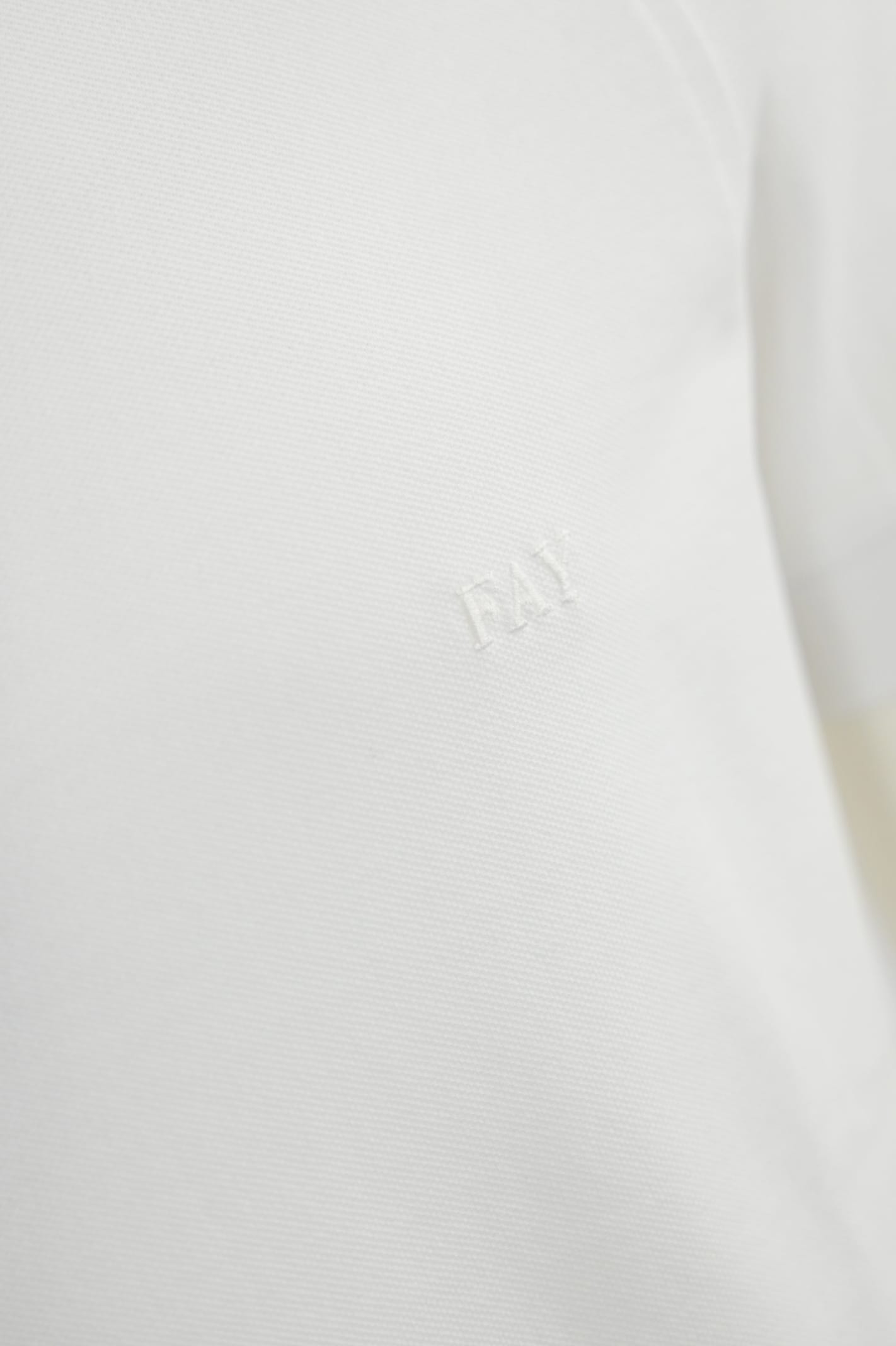 Shop Fay Stretch Cotton Polo Shirt In Bianco