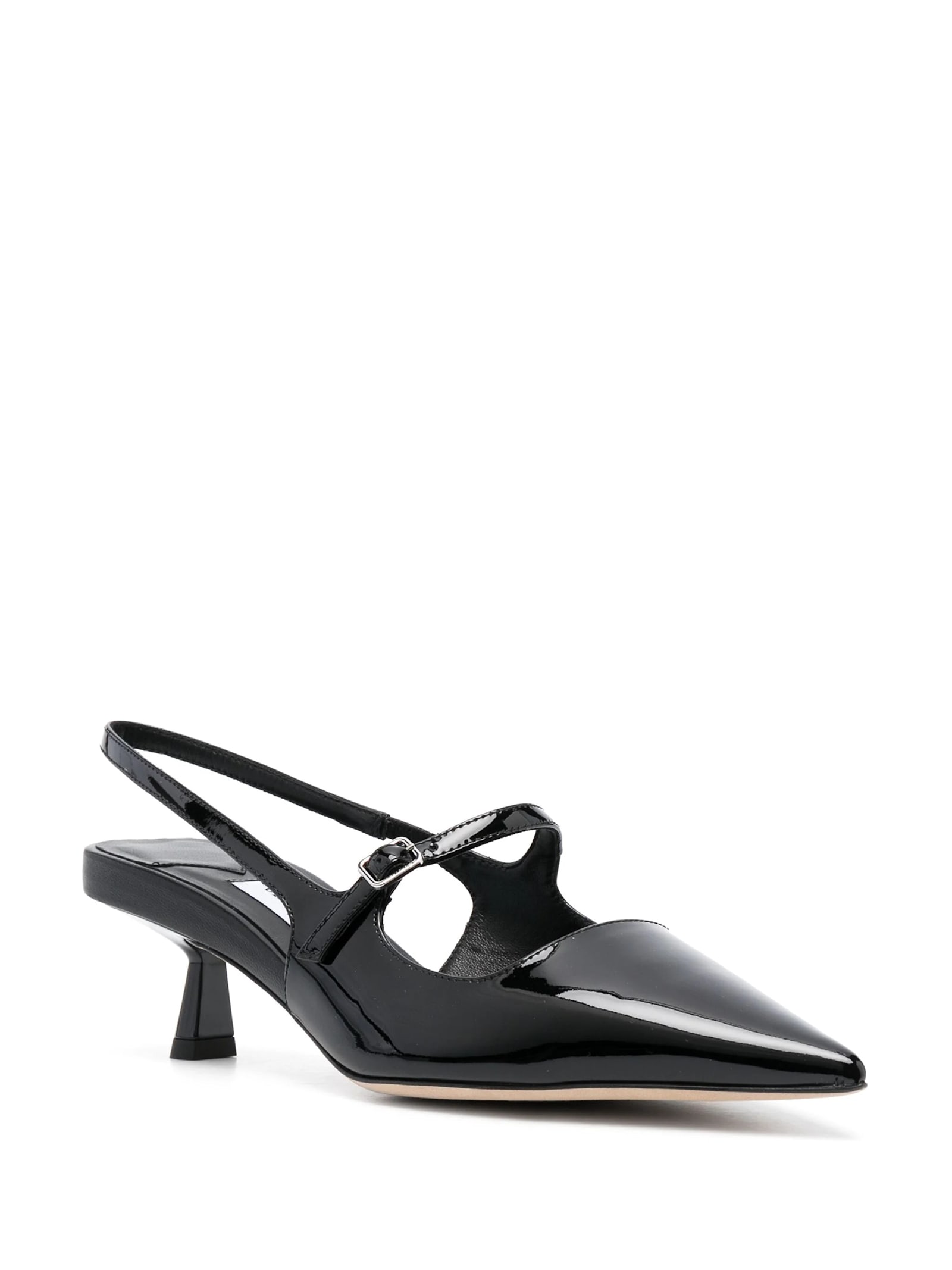 Shop Jimmy Choo Didi 45 Slingbacks In Black Patent Leather