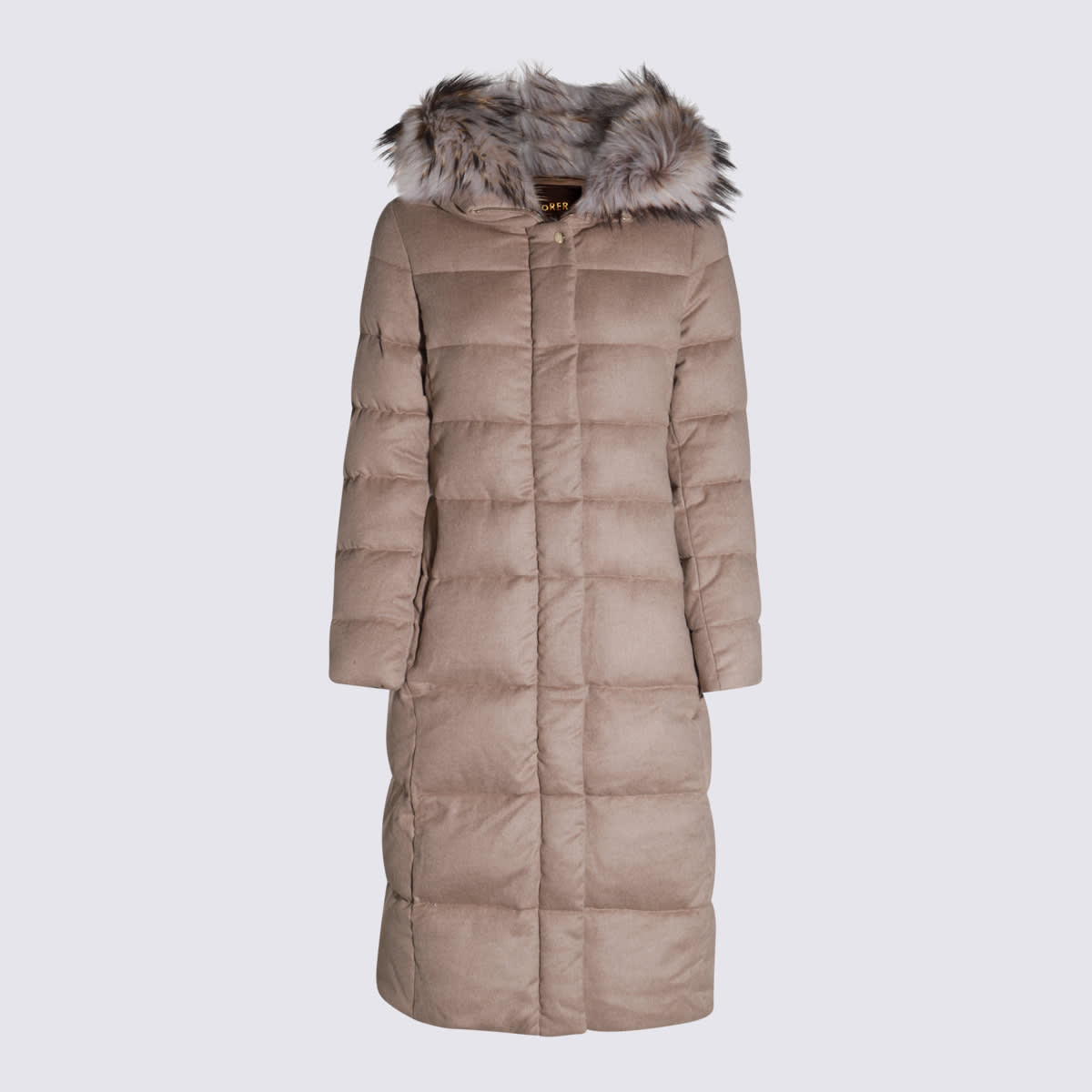 Beige Wool Down Jacket