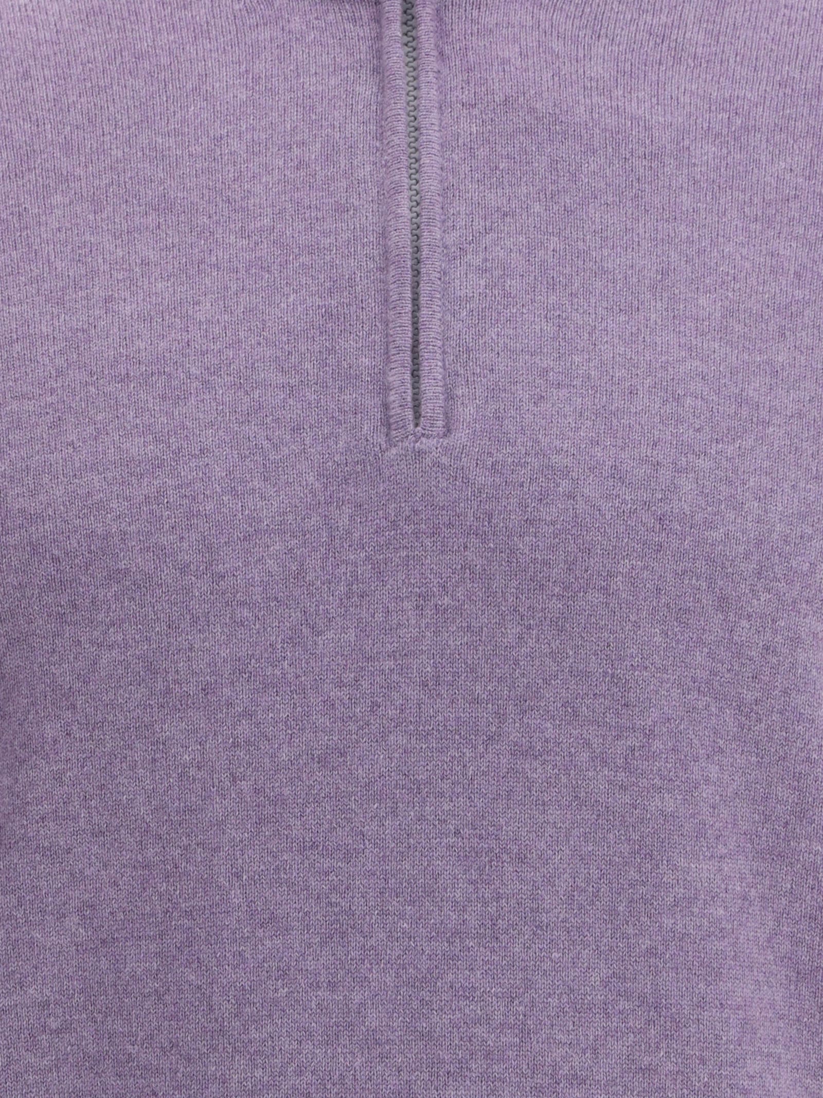 Brunello Cucinelli Cashmere Sweater In Purple