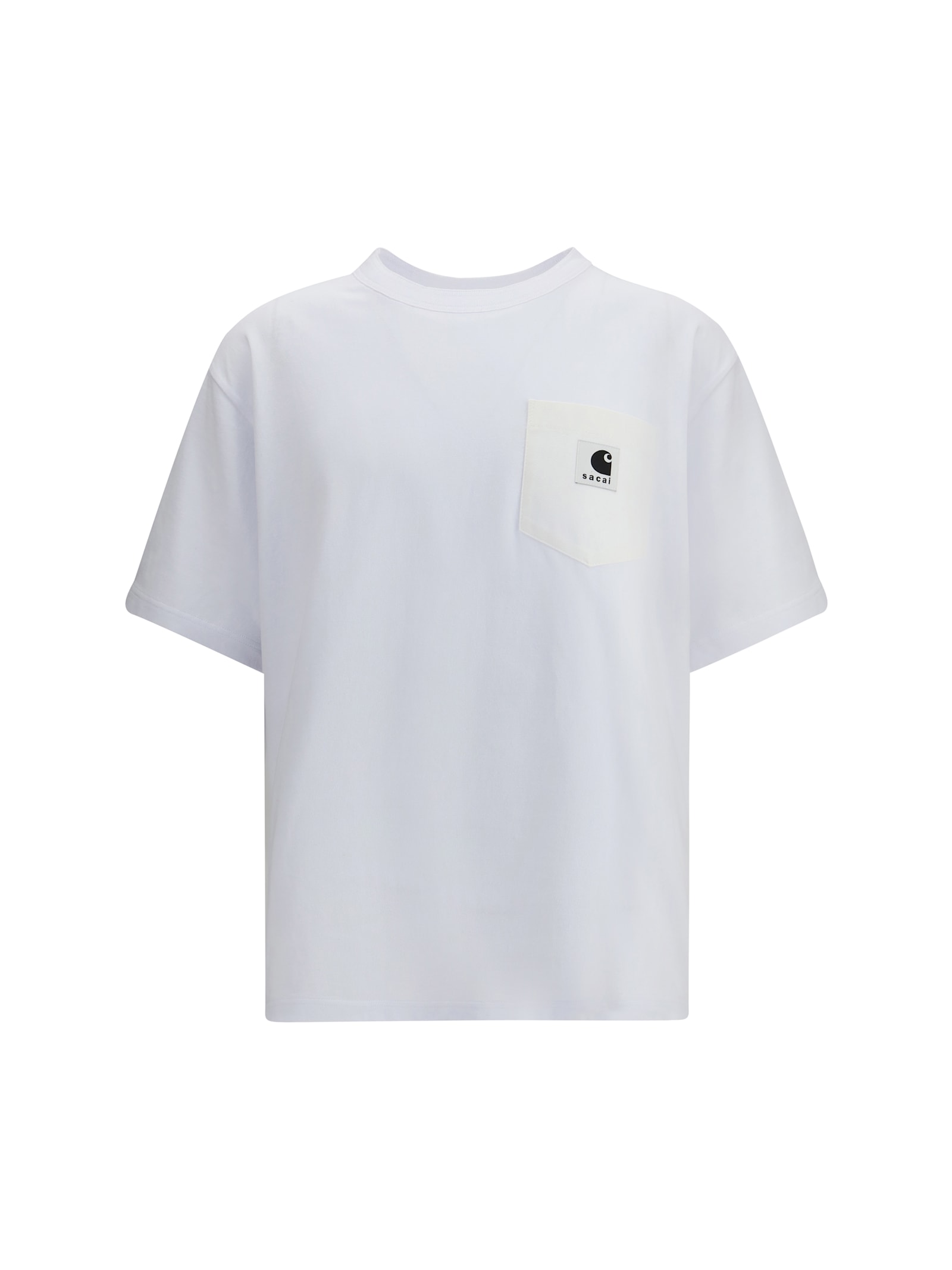 Sacai White Cotton T-shirt In White
