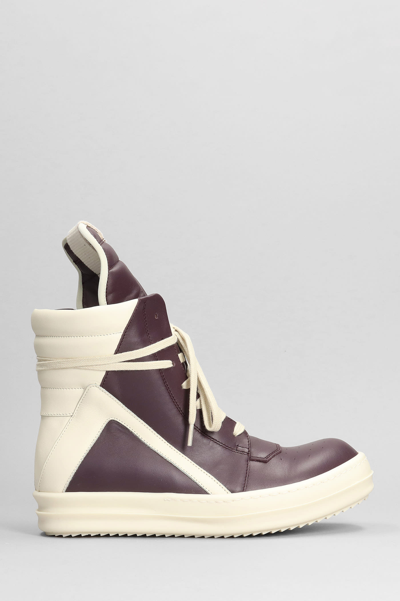 Rick Owens Geobasket Sneakers In Viola Leather