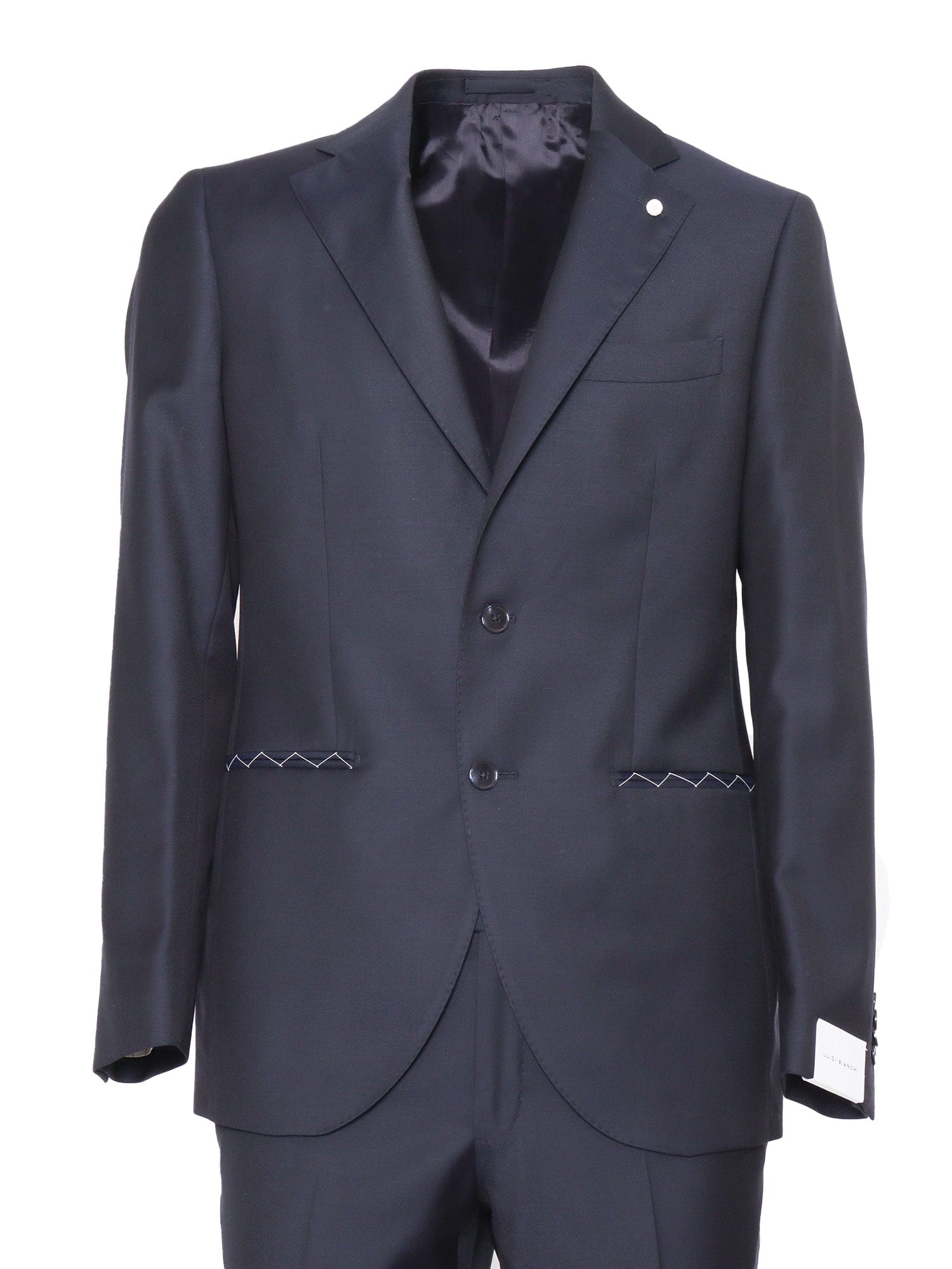 Shop Luigi Bianchi Mantova Single-breasted Suit In Blue