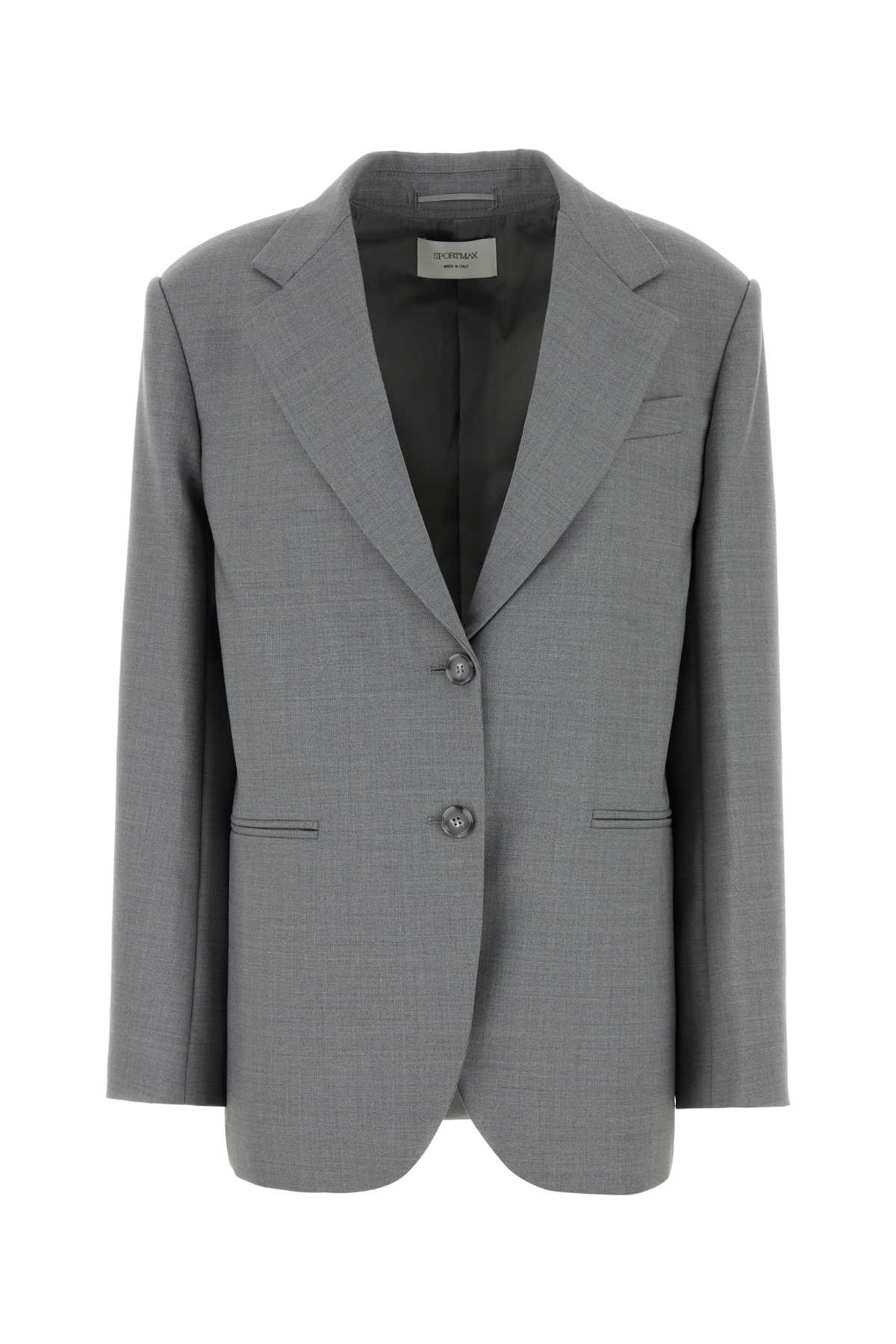 Grey Wool Baffo Blazer