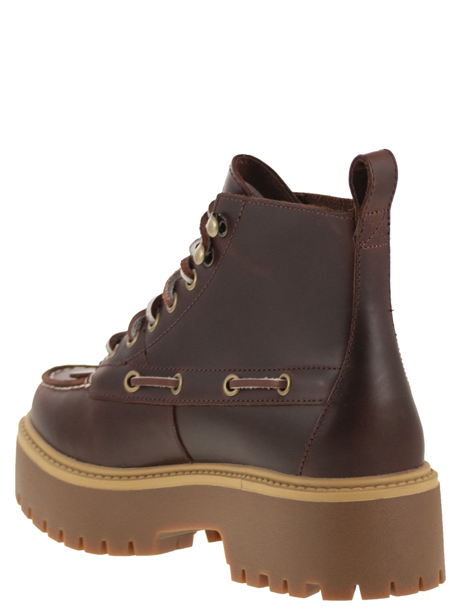 Timberland Stone Street Platform Hiking Boot In Brown