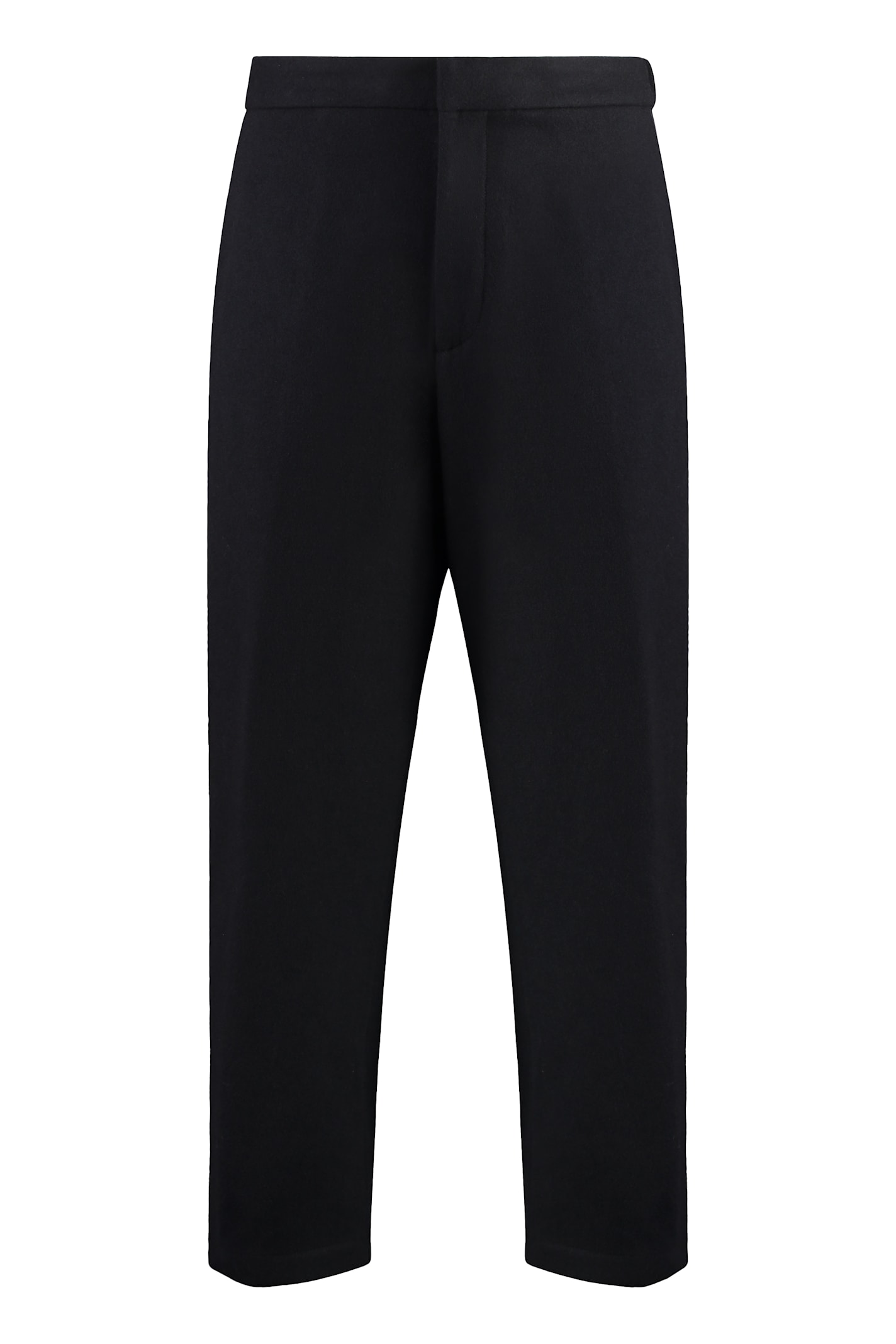 Shop Jil Sander Wool Trousers In Black