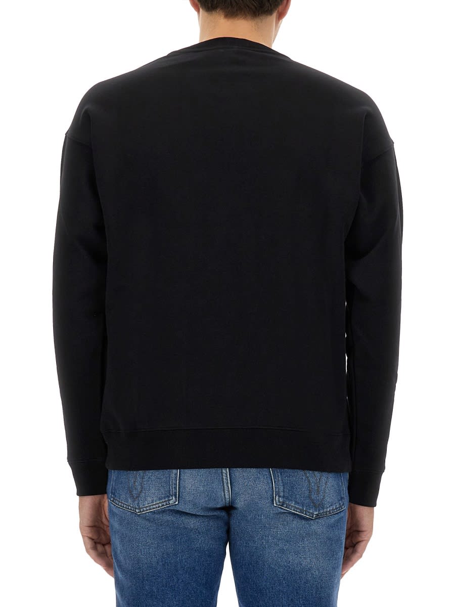 Shop Moschino Cotton Sweatshirt In Black