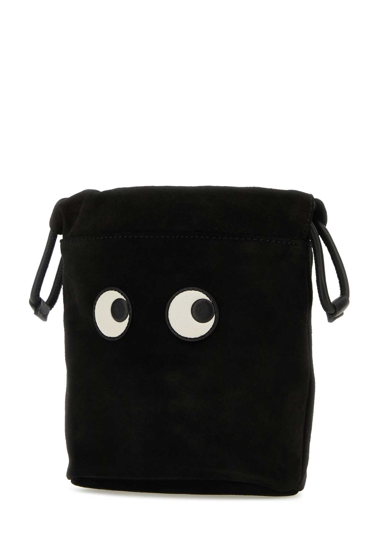 Shop Anya Hindmarch Black Suede Pouch