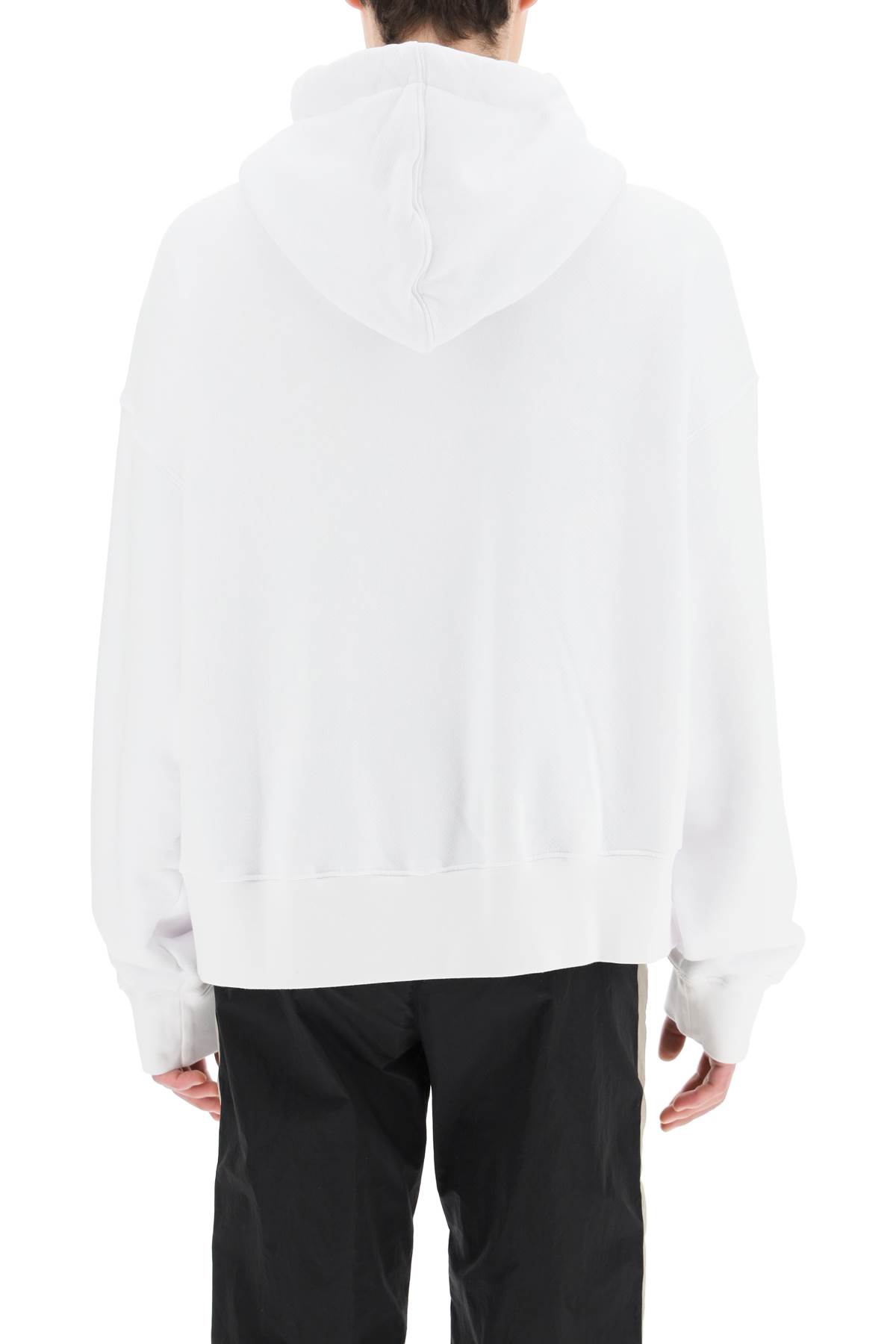 Shop Palm Angels Stars And Palms Print Sweatshirt In White Black (white)