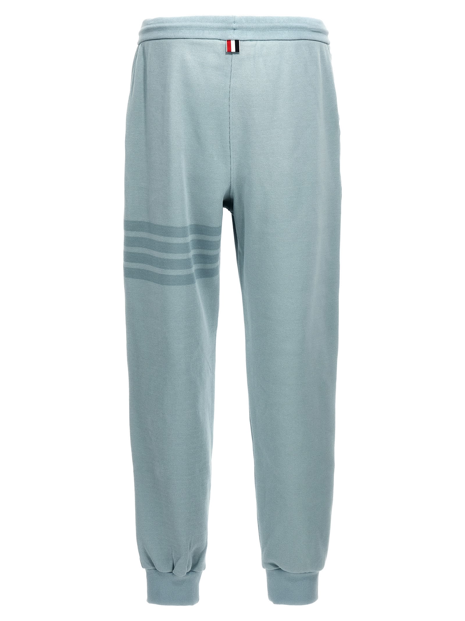 Thom Browne 4 Bar Joggers In Light Blue