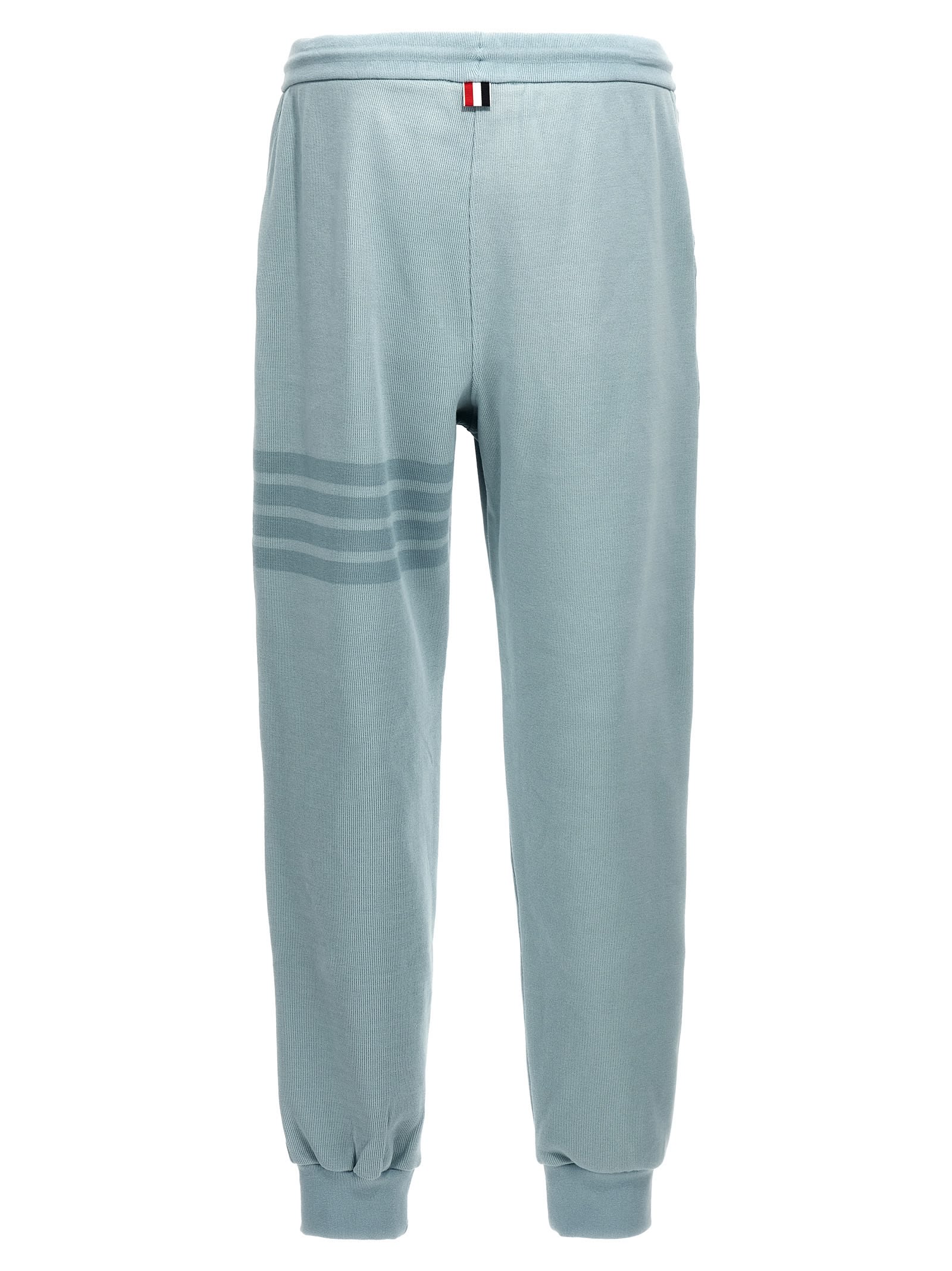 Shop Thom Browne 4 Bar Joggers In Light Blue