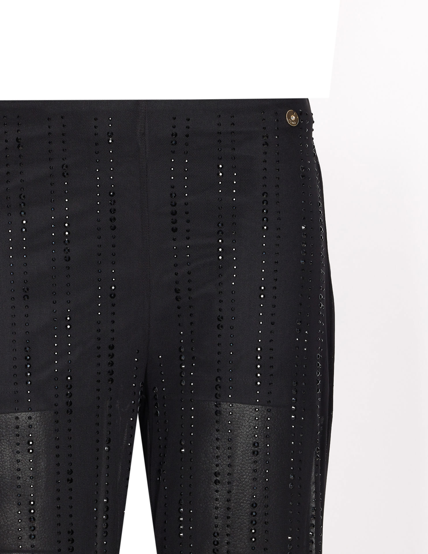 Liu •jo Strass And Sequin Detailed Trousers In Black
