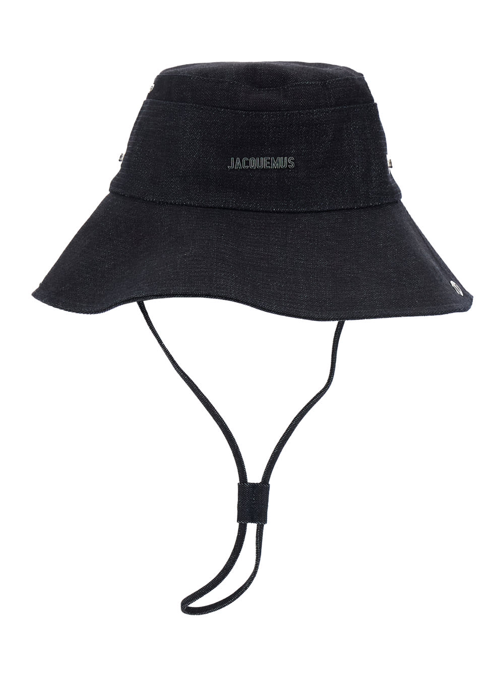 le Bob De-nimes Blue Bucket Hat With Logo Lettering On The Front And Adjustable Strap In Cotton Man