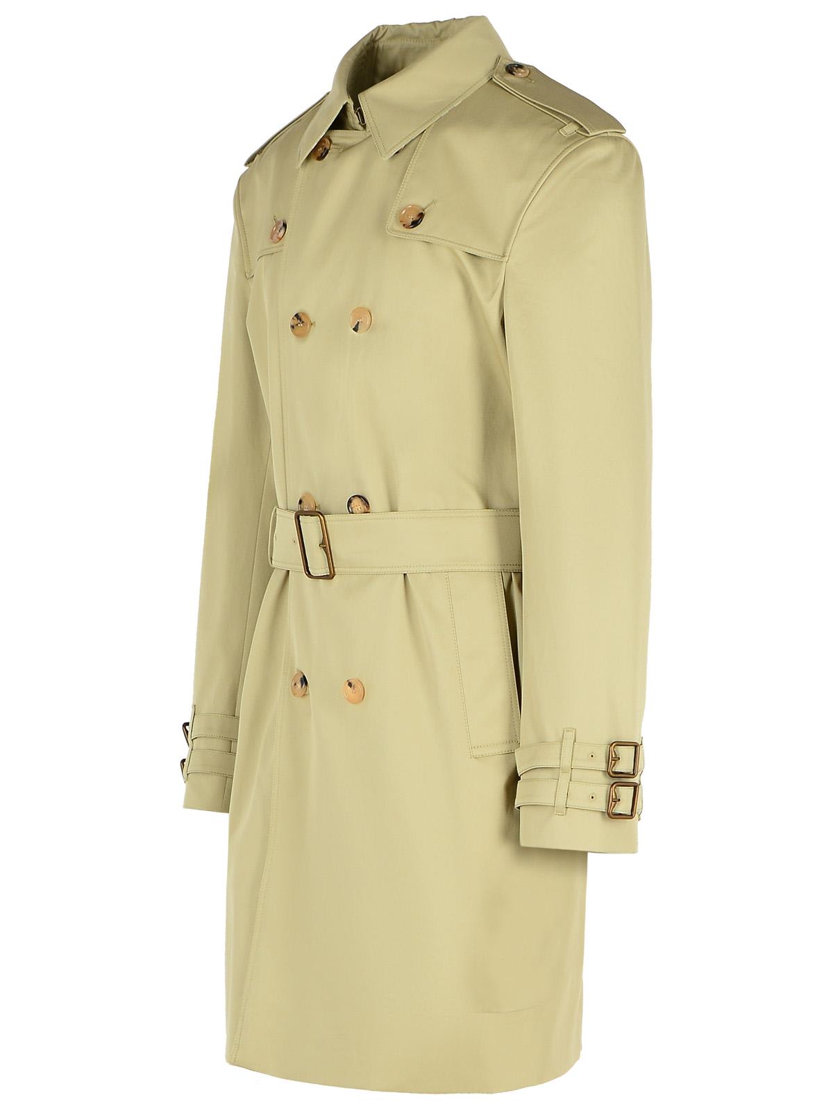 Burberry Medium Cotton Gabardine Trench Coat In Green