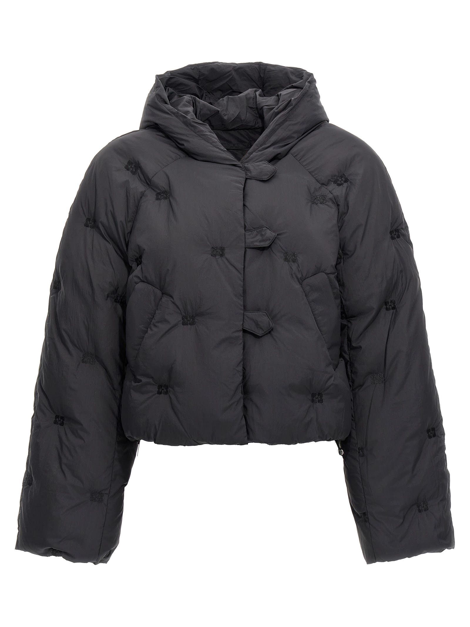 nylon Tech Puffer Short Down Jacket