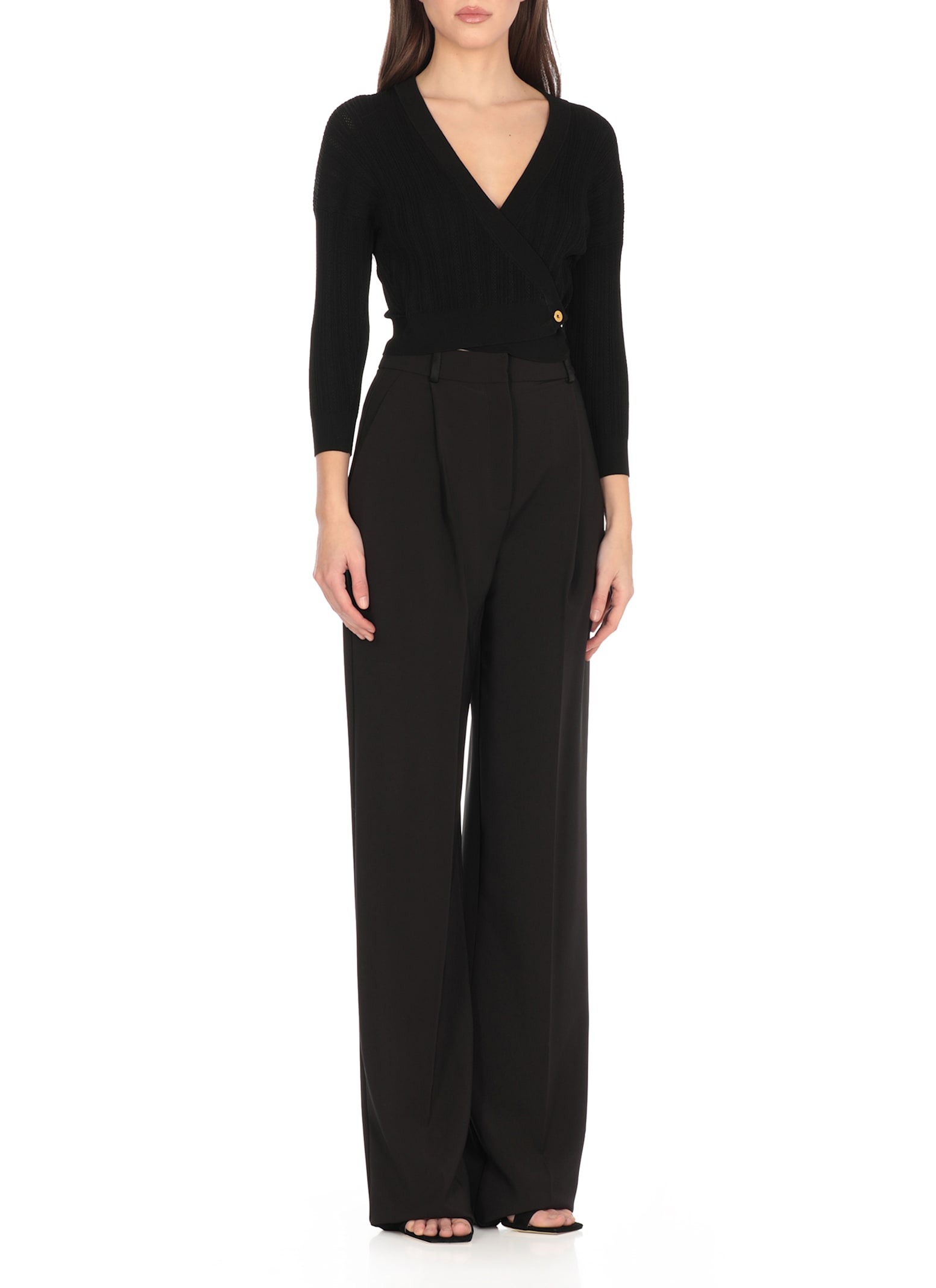Shop Elisabetta Franchi Viscose Sweater In Nero