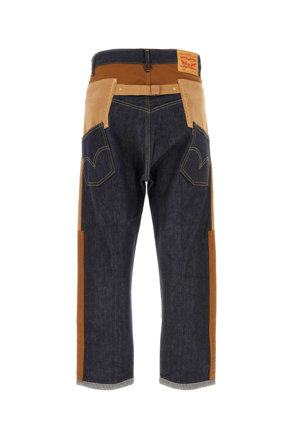 Shop Junya Watanabe Multicolor Denim  X Levis Jeans In Idgxbrown