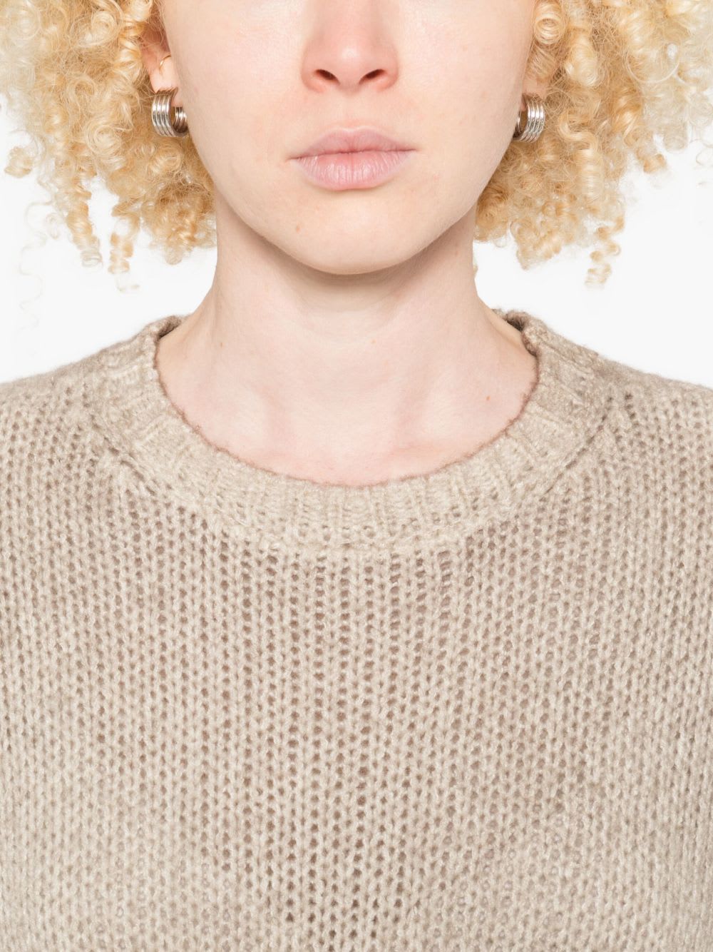 Avant Toi Cashmere Crewneck Pullover In Metallic