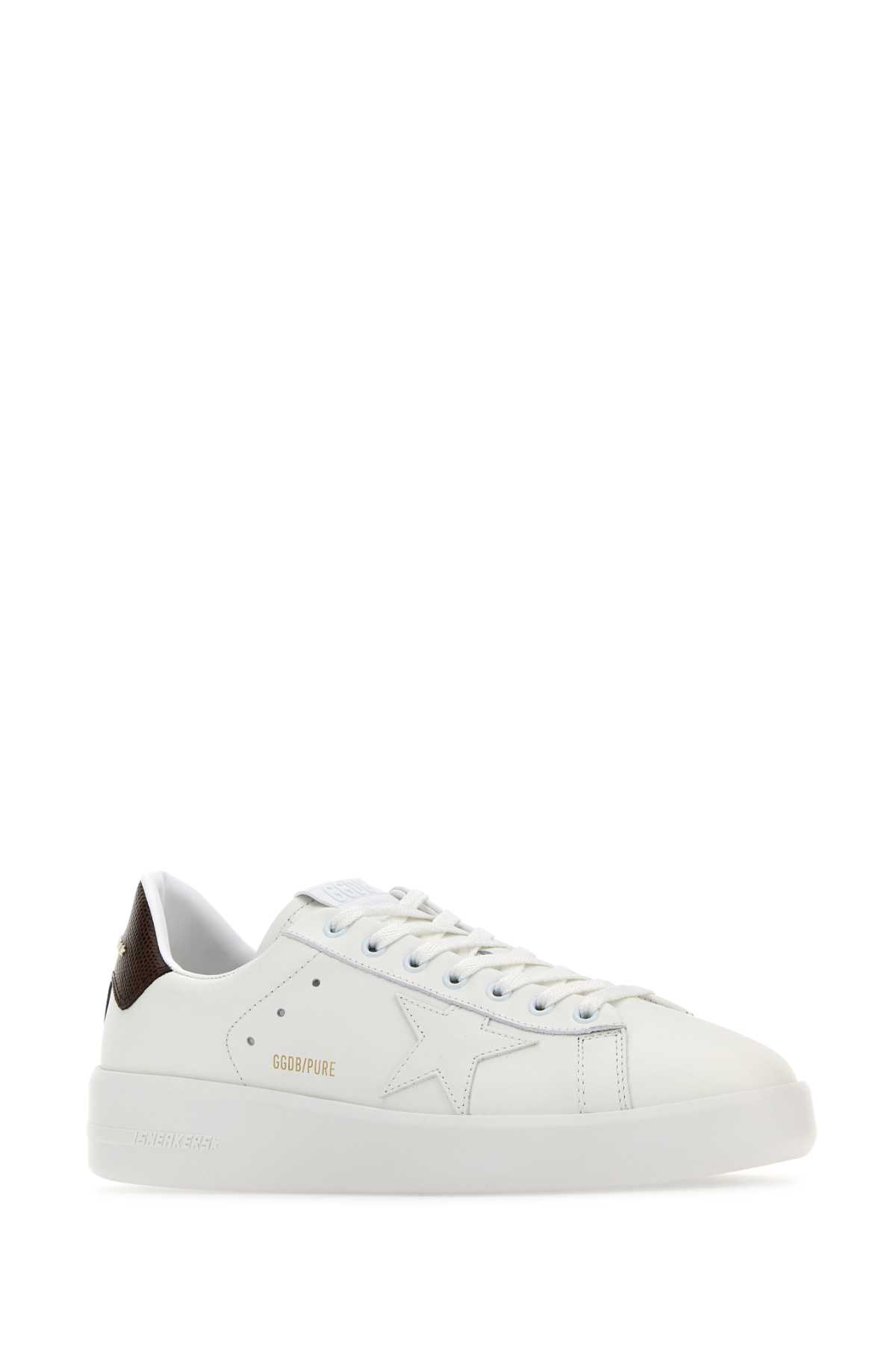 GOLDEN GOOSE WHITE LEATHER PURE NEW SNEAKERS