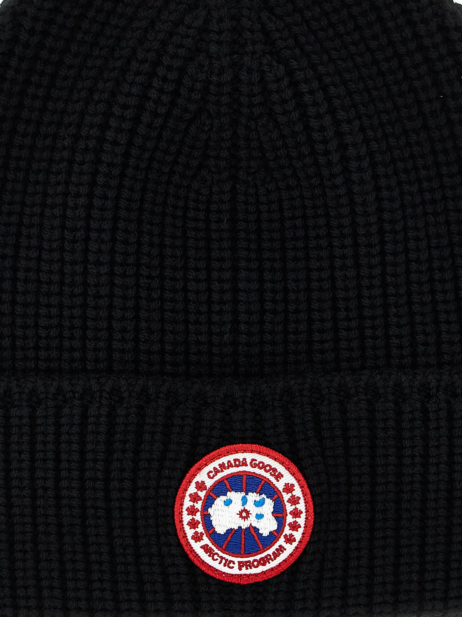 Canada Goose Rib Toque Hat In Black