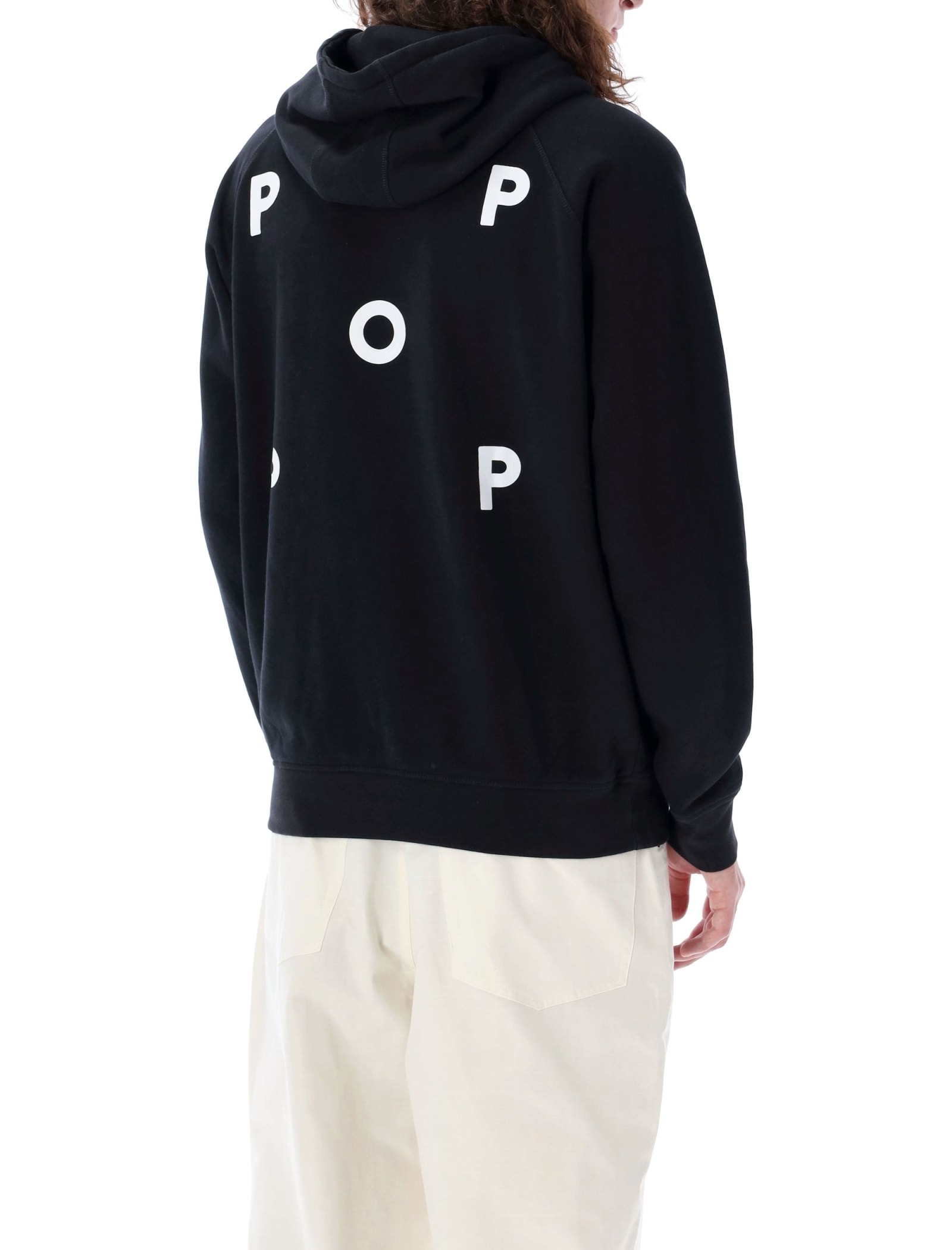 Shop Pop Trading Company Logo Hoodie In Black White