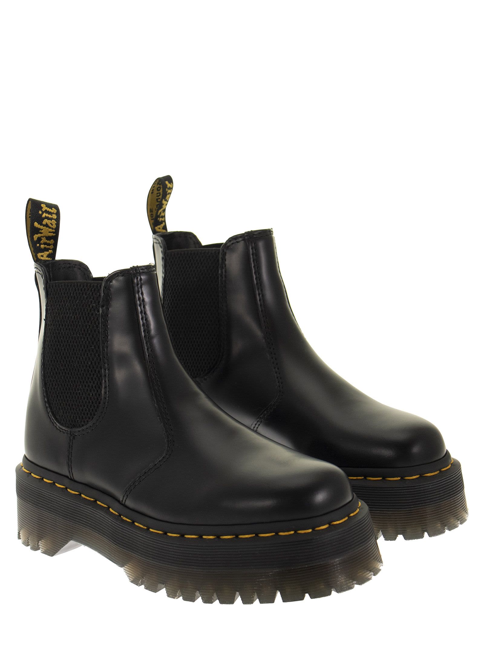 Shop Dr. Martens' Chelsea 2976 - Polished Smooth Ankle Boot In Black Posiched Smooth