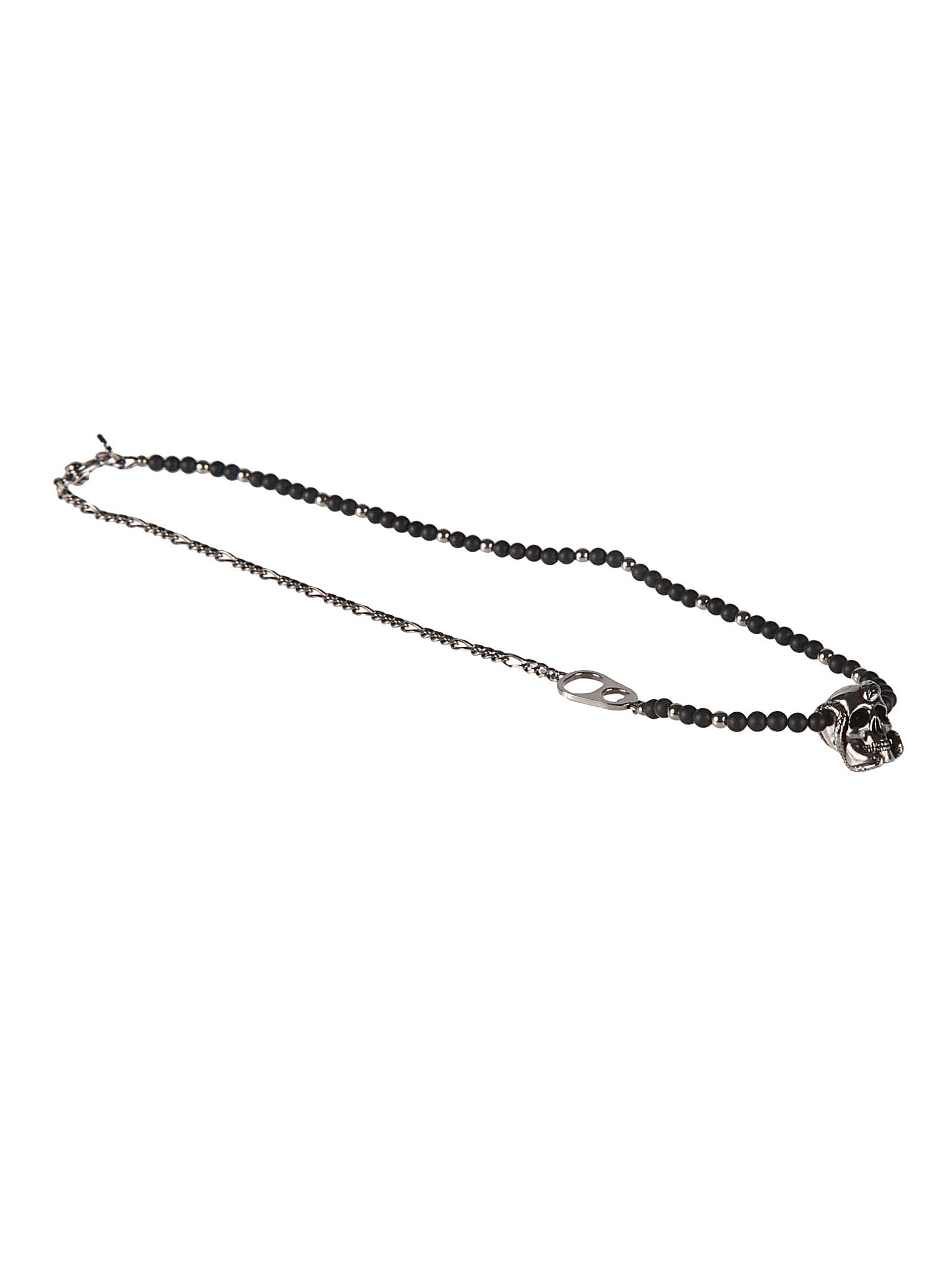 Alexander McQueen Beads & Skull Chain Short Bracelet