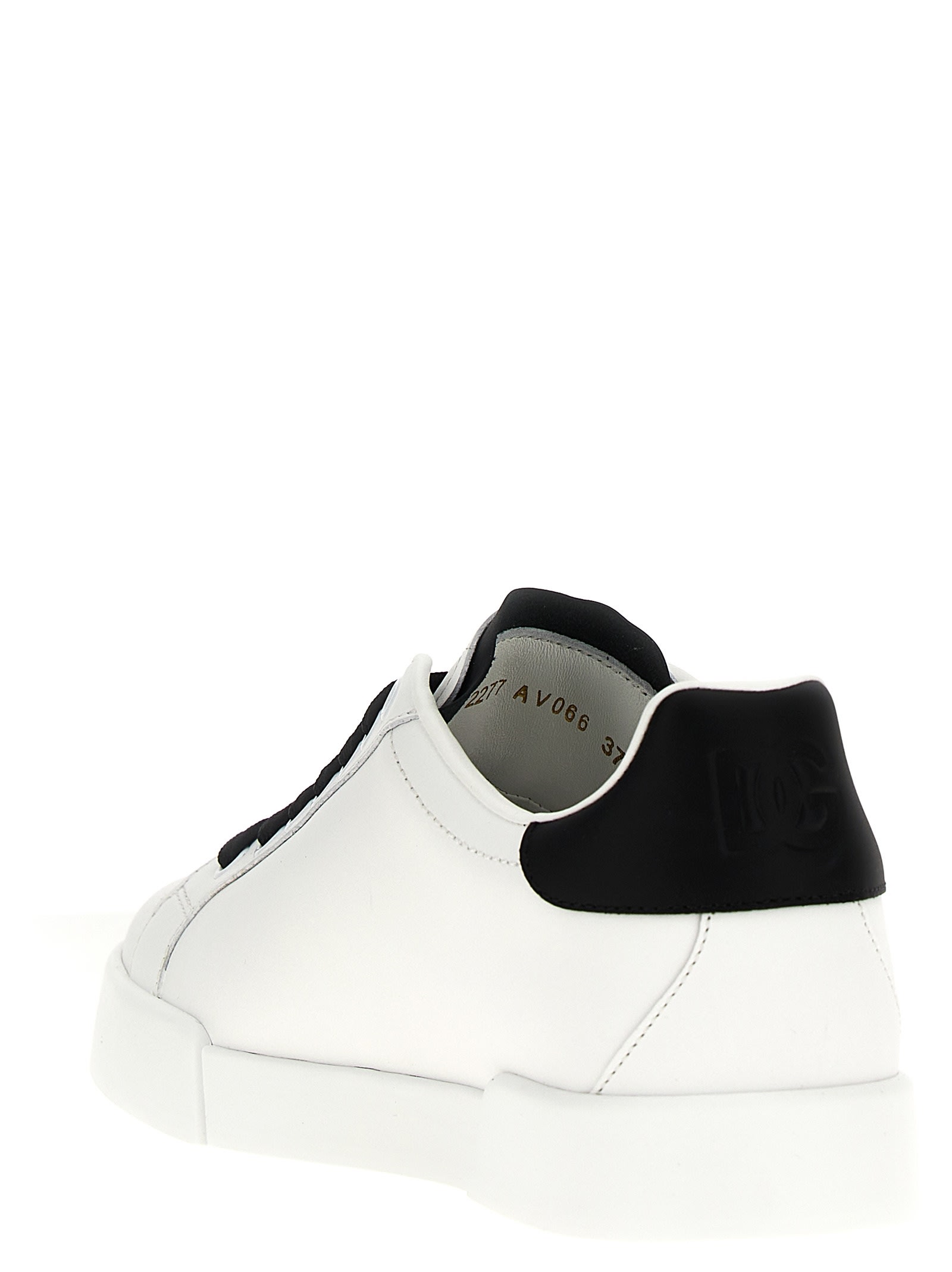 Shop Dolce & Gabbana Portofino Sneakers In White/black