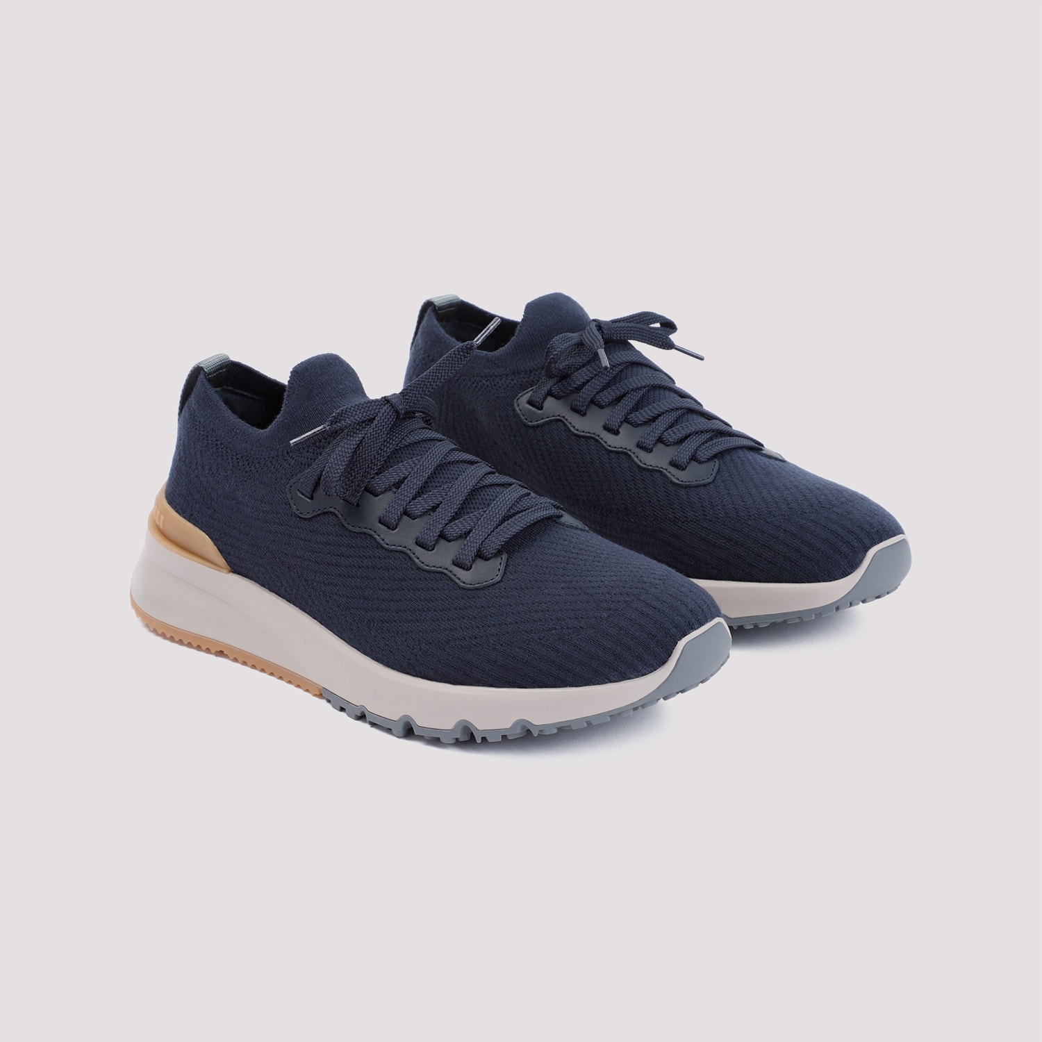 Brunello Cucinelli Wool Shoes In Blue