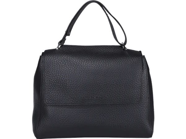 Orciani Sveva Soft Medium Shoulder Bag In Leather With Shoulder Strap