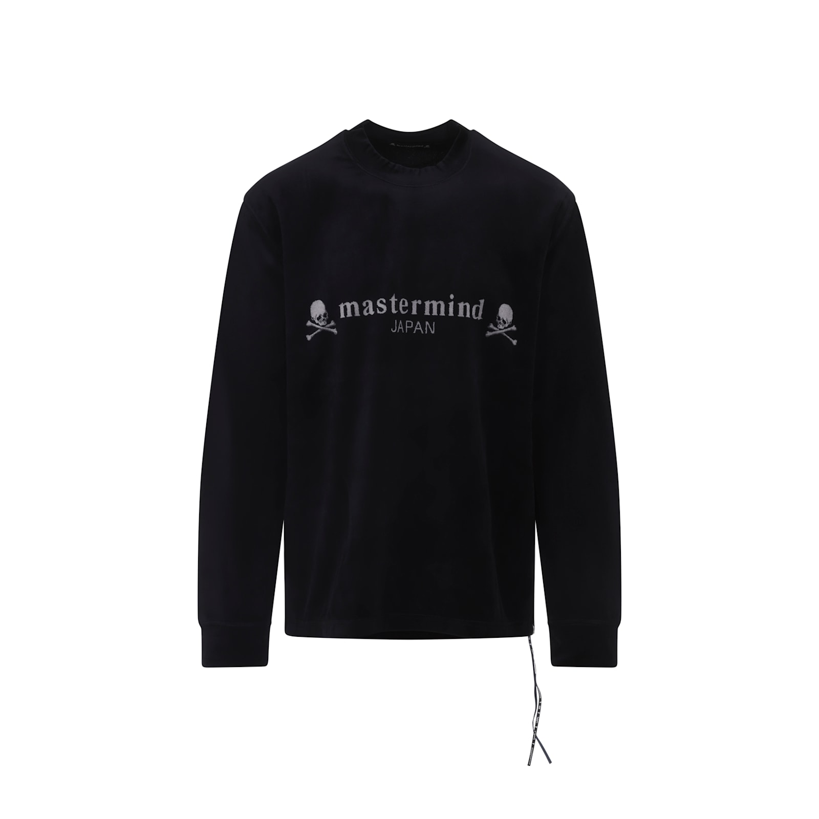 Mastermind Japan Long-sleeve Black T-shirt With Graphic Skull Design In Black