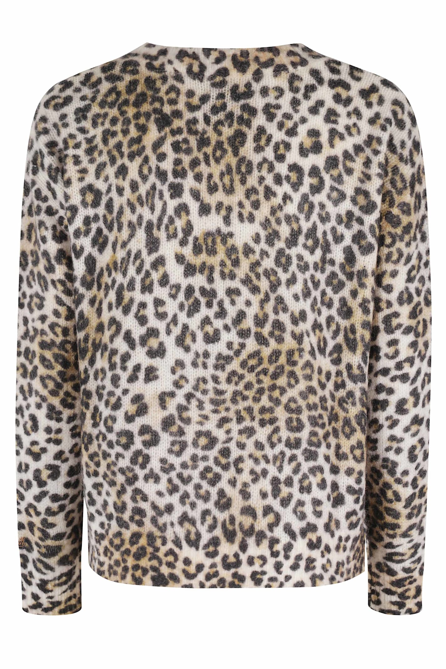 Mc2 Saint Barth Elara Leopard-print Sweater In Brown
