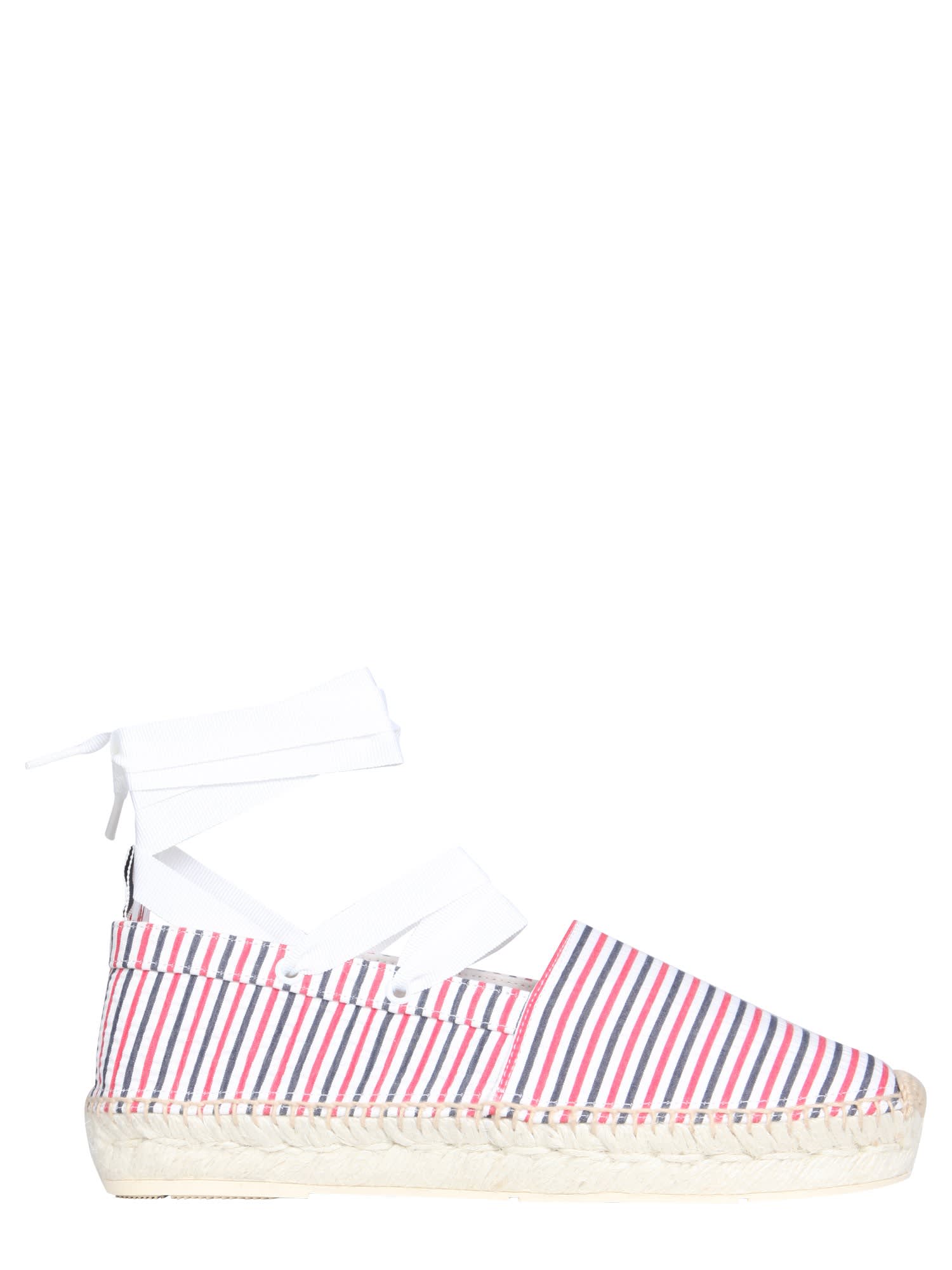 Thom Browne Removable Ankle Tie Espadrilles In Red ModeSens