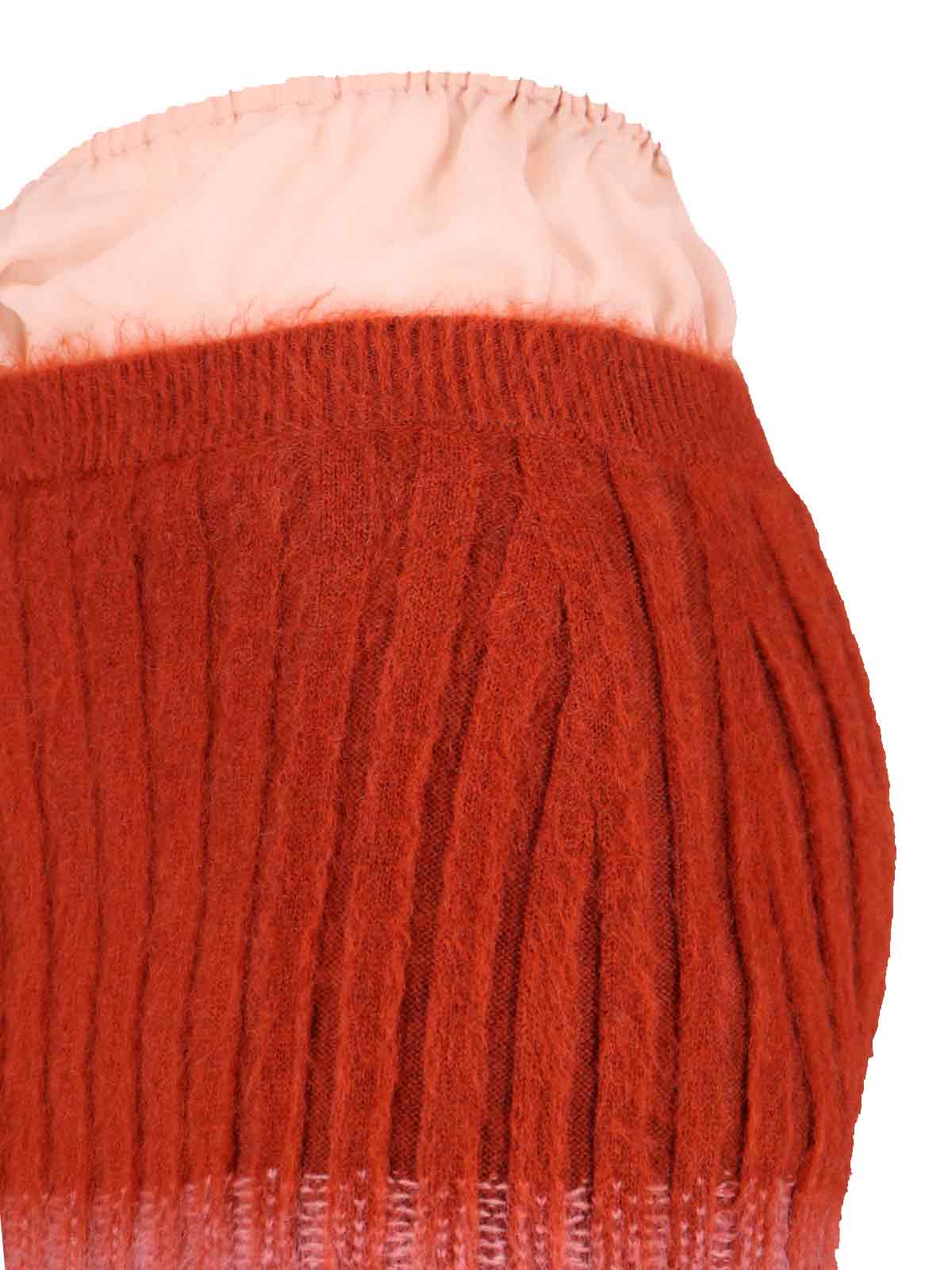 Fendi Gradient Mohair And Wool High-waisted Midi Skirt Clothing In Multi