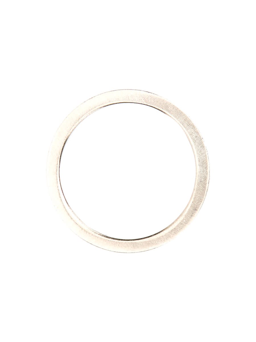 Shop Maison Margiela Logo Ring In Silver