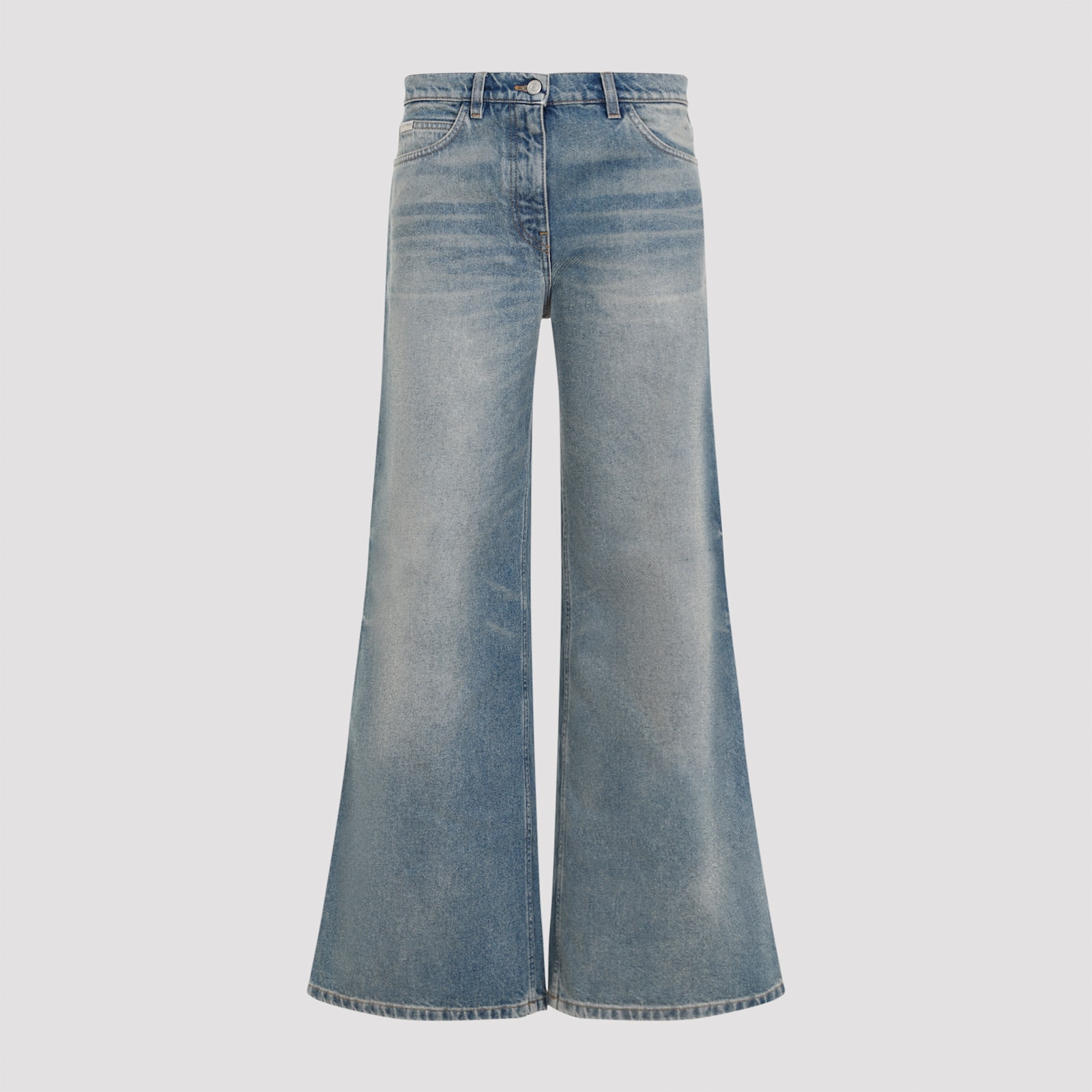 Shop Courrèges Hammer Baggy Jeans In Vintage Medium Blue