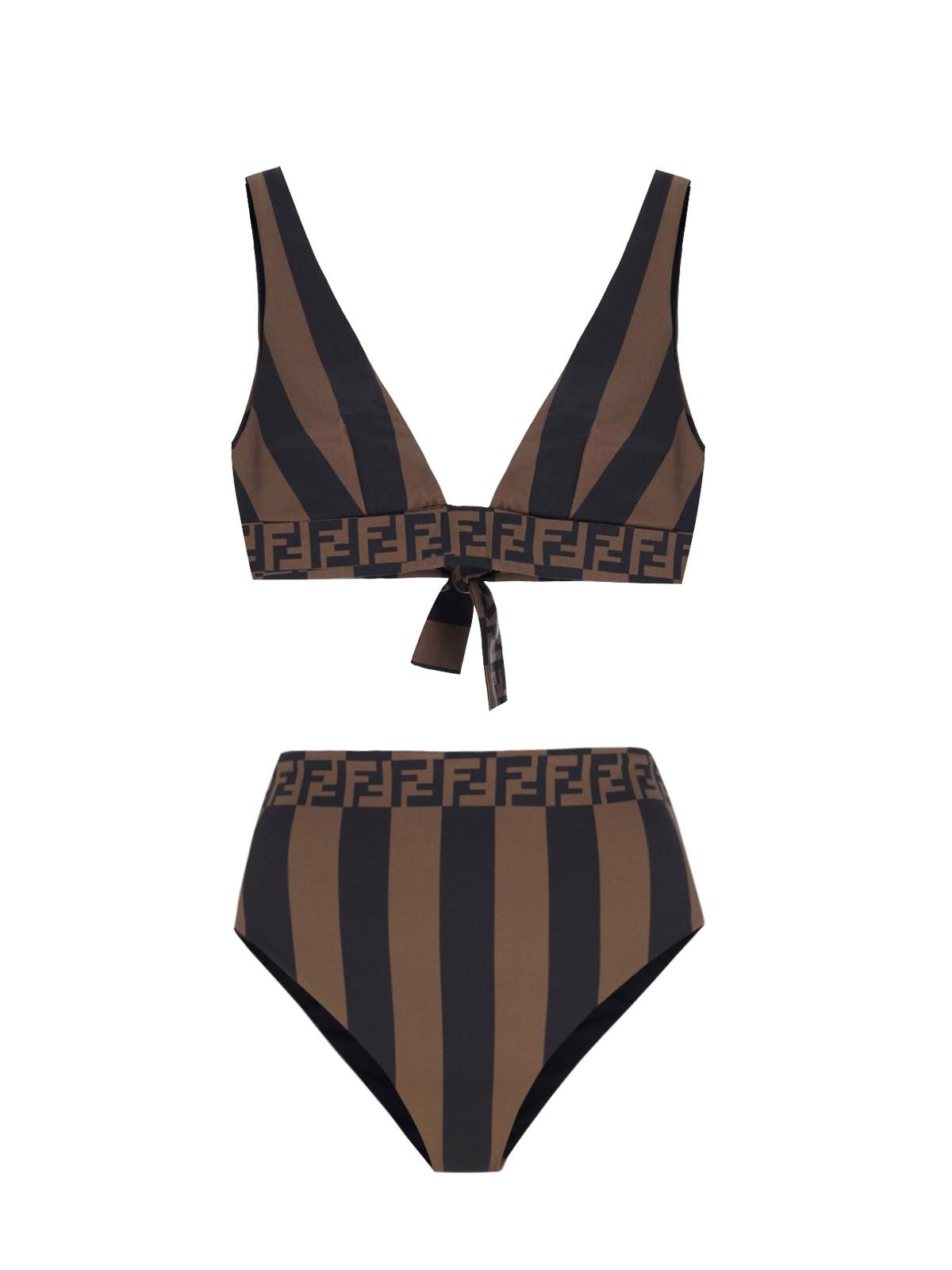 Shop Fendi Logo Bikini