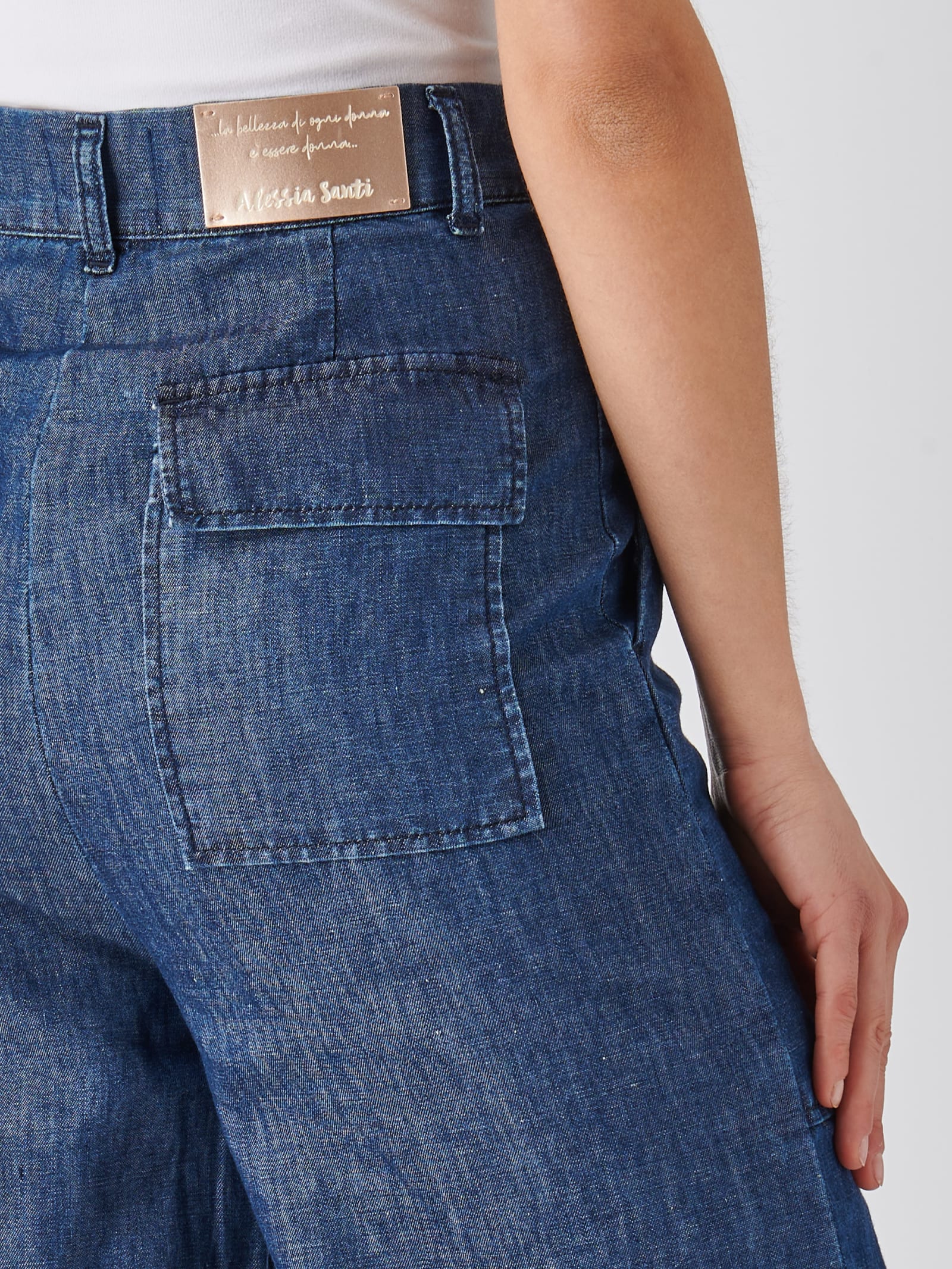 Shop Alessia Santi Cotton Jeans In Denim Medio