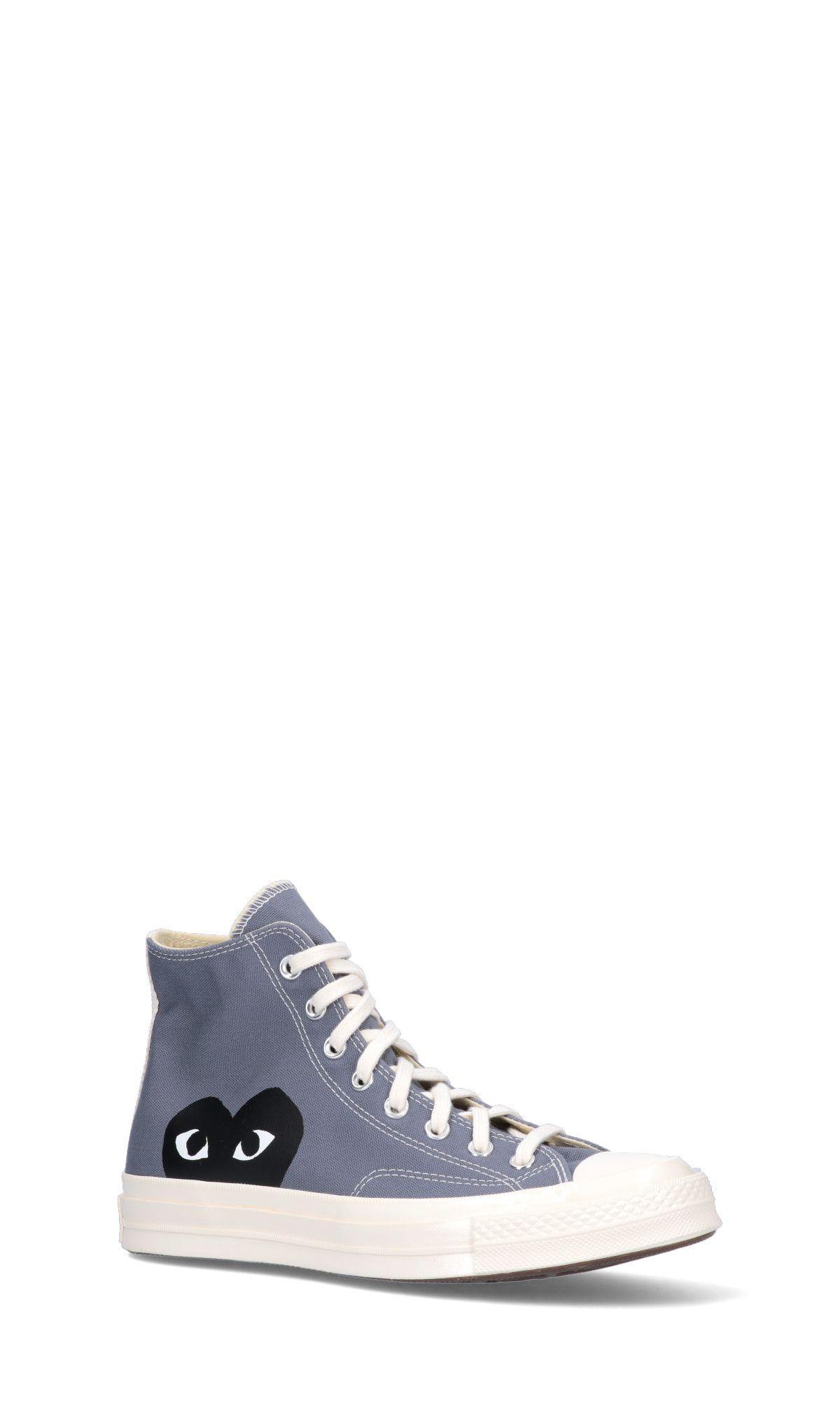 Shop Comme Des Garçons Play Chuck Taylor High Sneakers In Grey