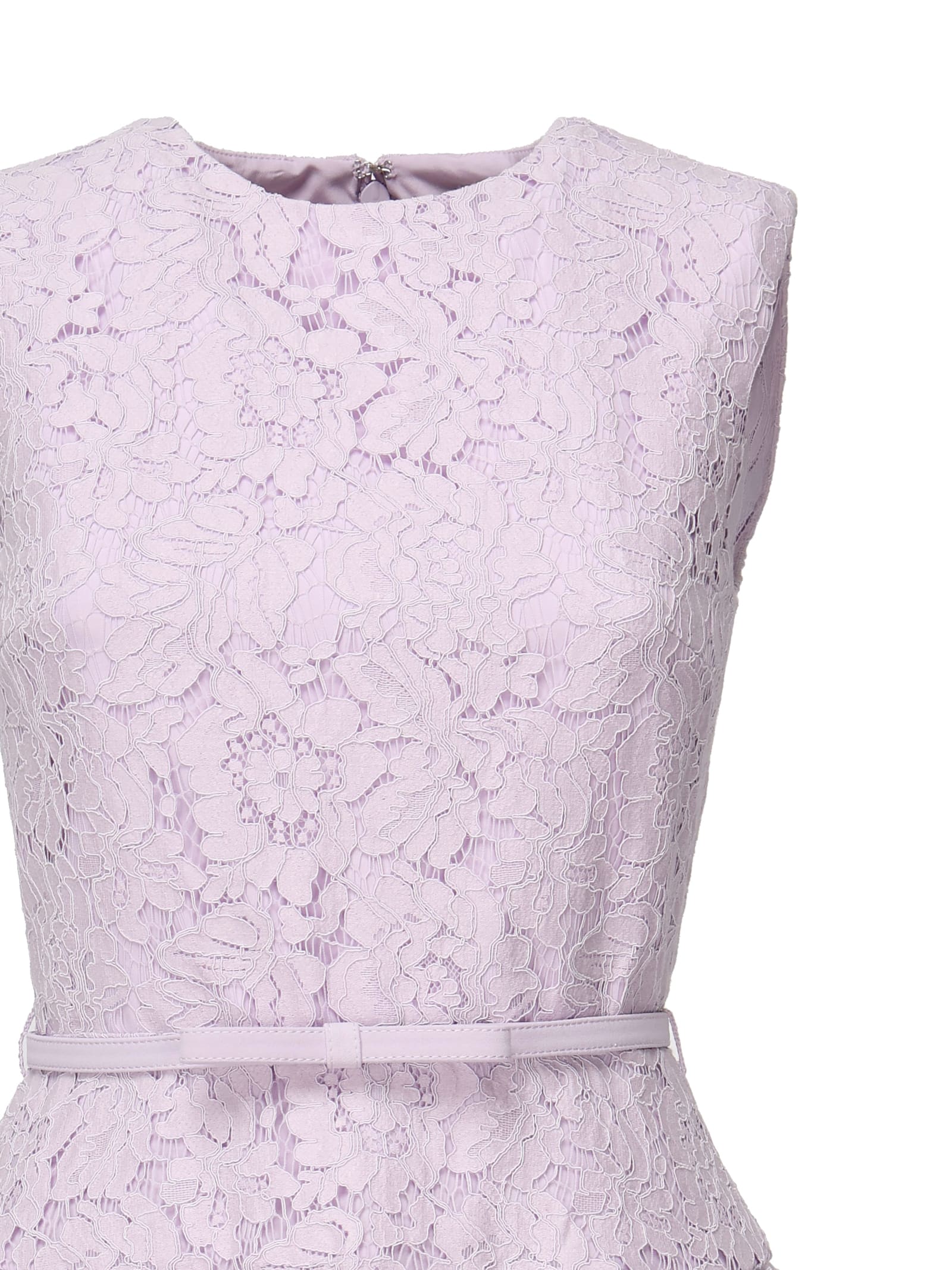 Self-portrait Lace Mini Dress In Purple