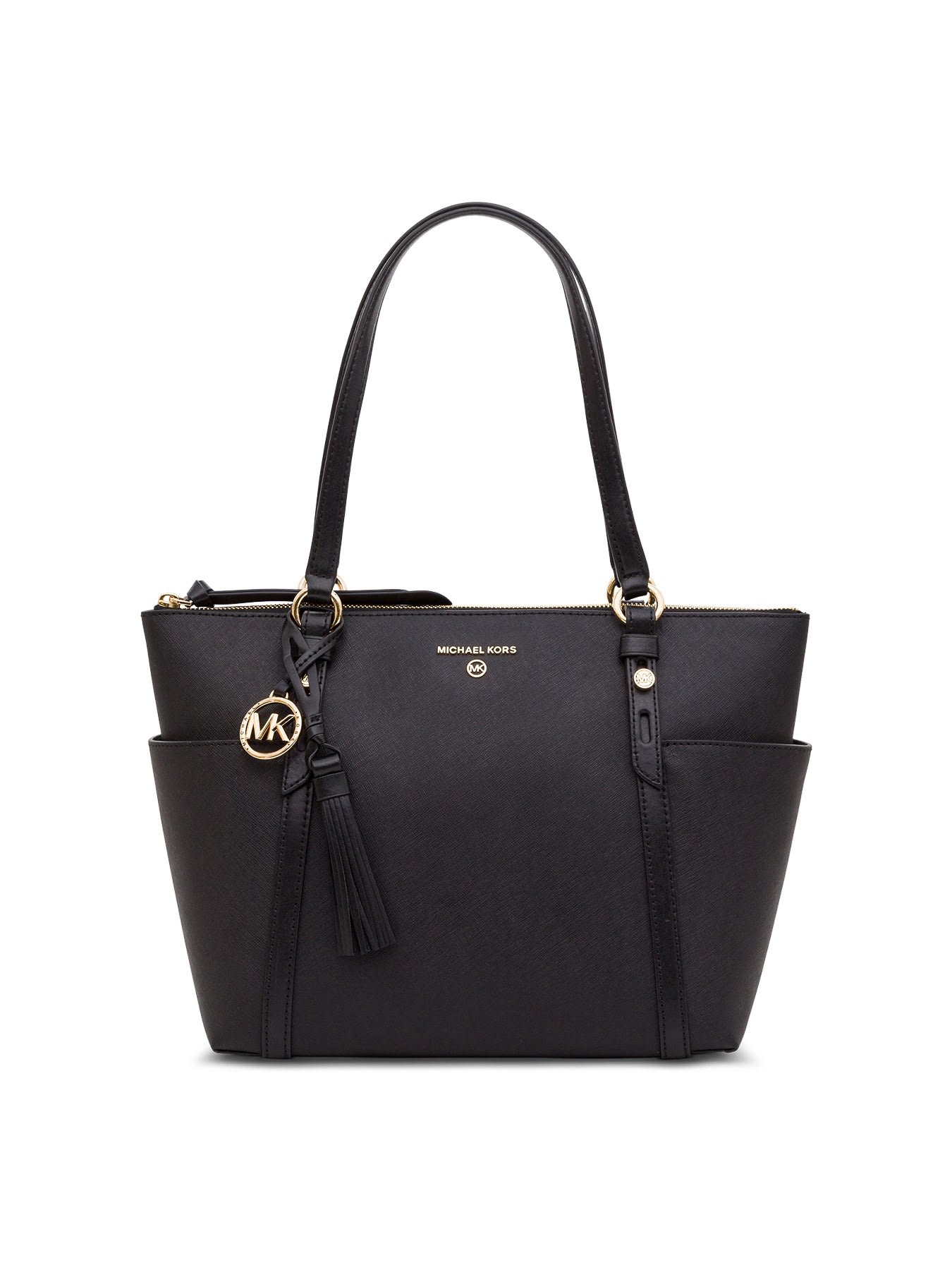 Shop Michael Kors Nomad Shopper Medium Bag In Black