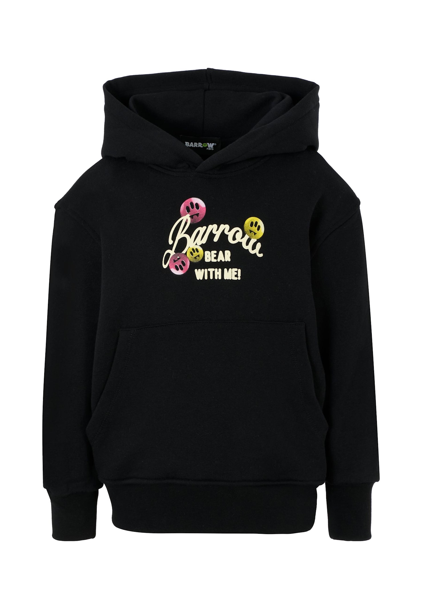 Barrow Black Sweatshirt For Girl With Bear Print In Black