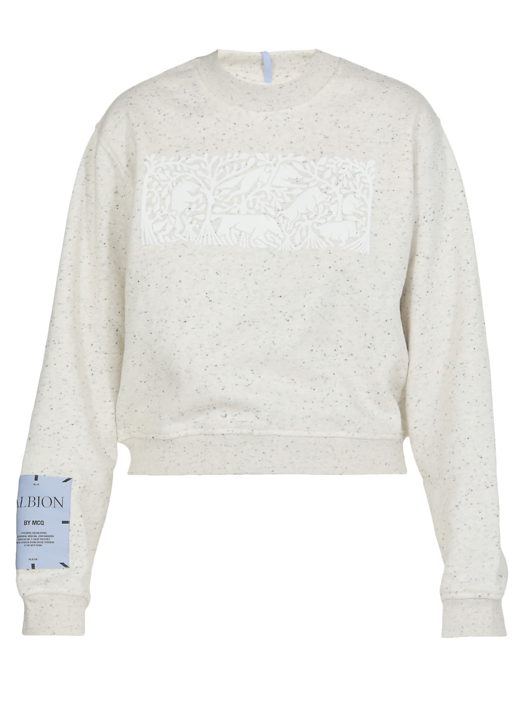 McQ Alexander McQueen Blend Cotton Cropped Sweatshirt