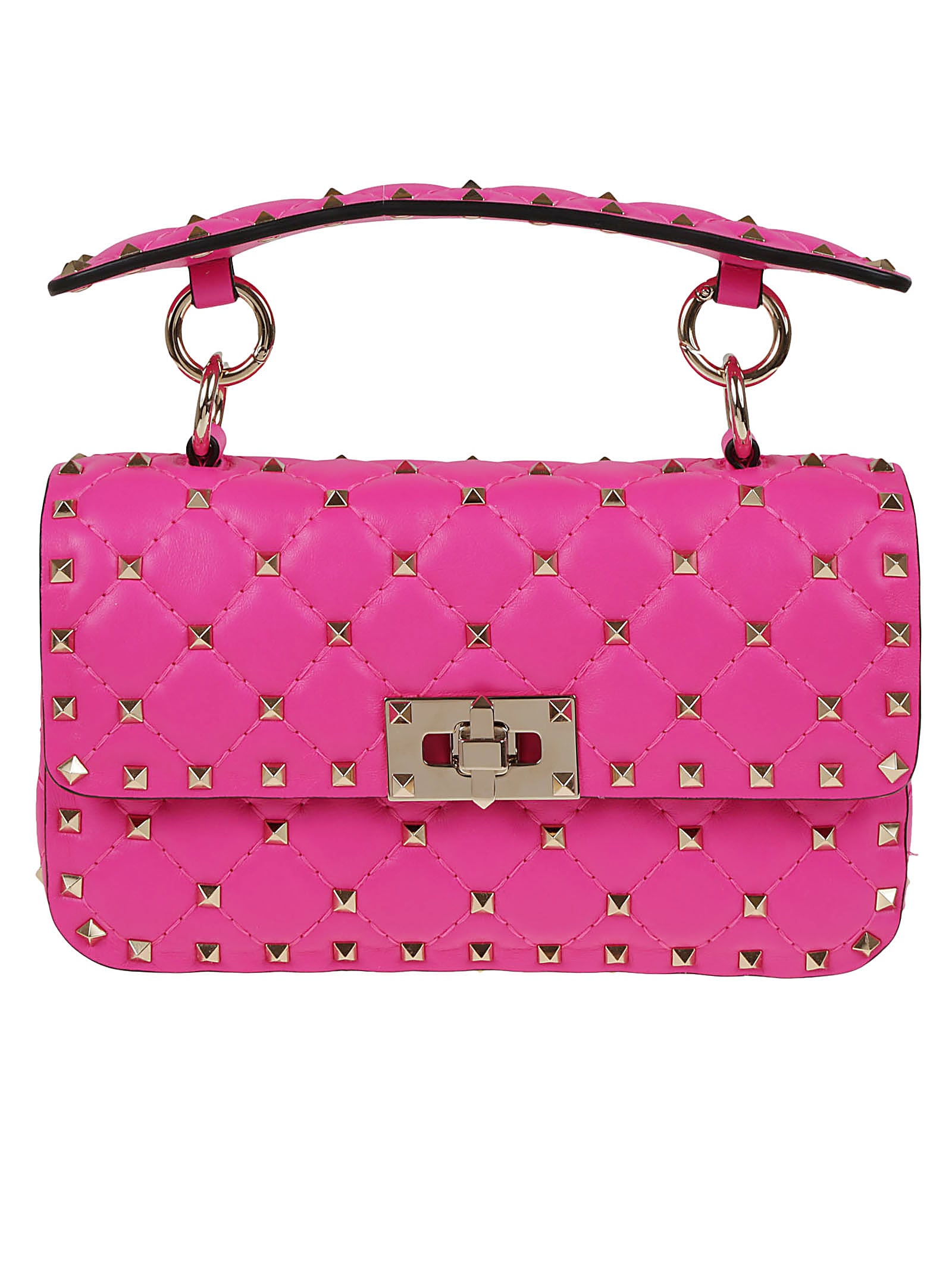 Shop Valentino Small Shoulder Bag Rockstud Spike In Uwt Pink Pp