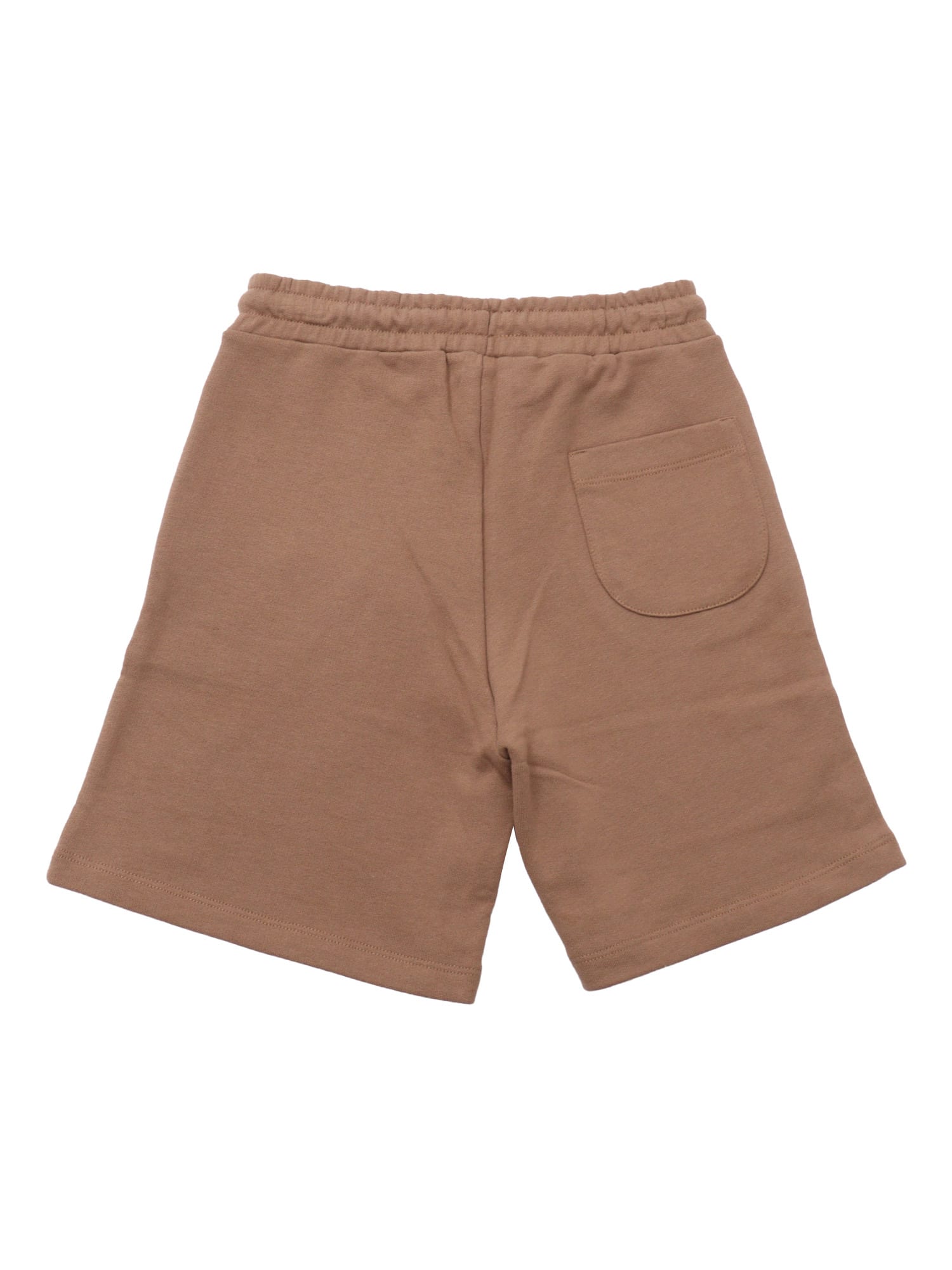 Msgm Fleece Bermuda Boy In Brown