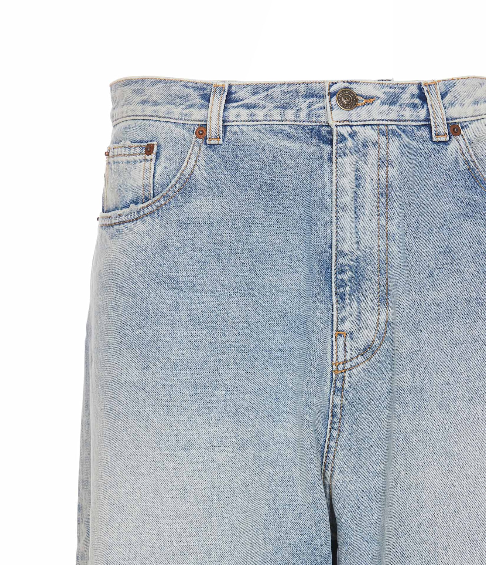 Valentino Wide-leg Jeans In Blue