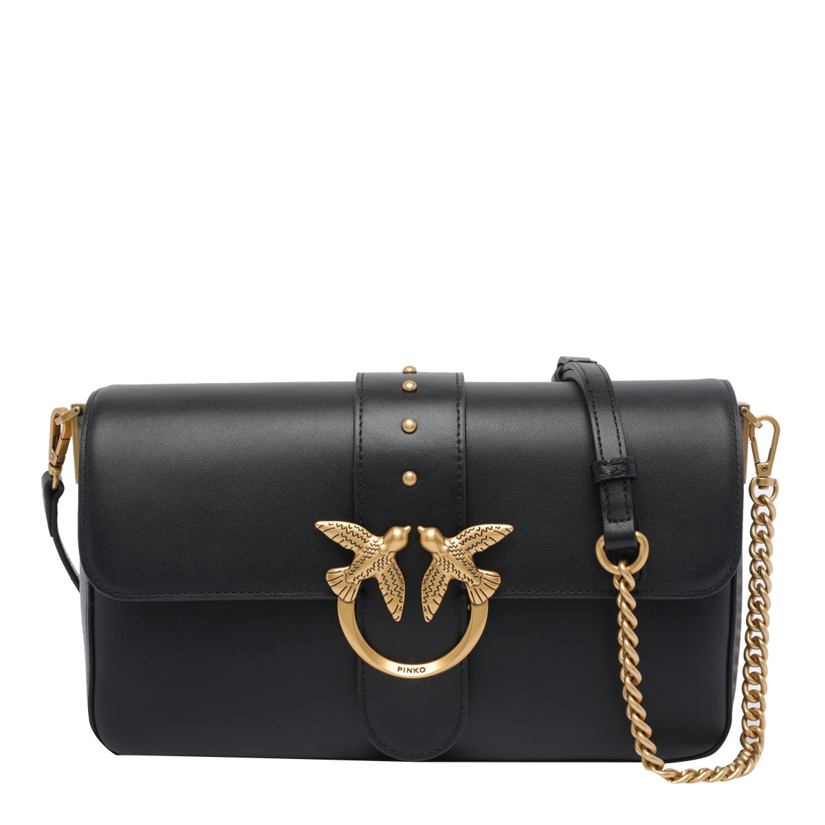 Pinko Love One Slouchy Crossbody Bag In Black