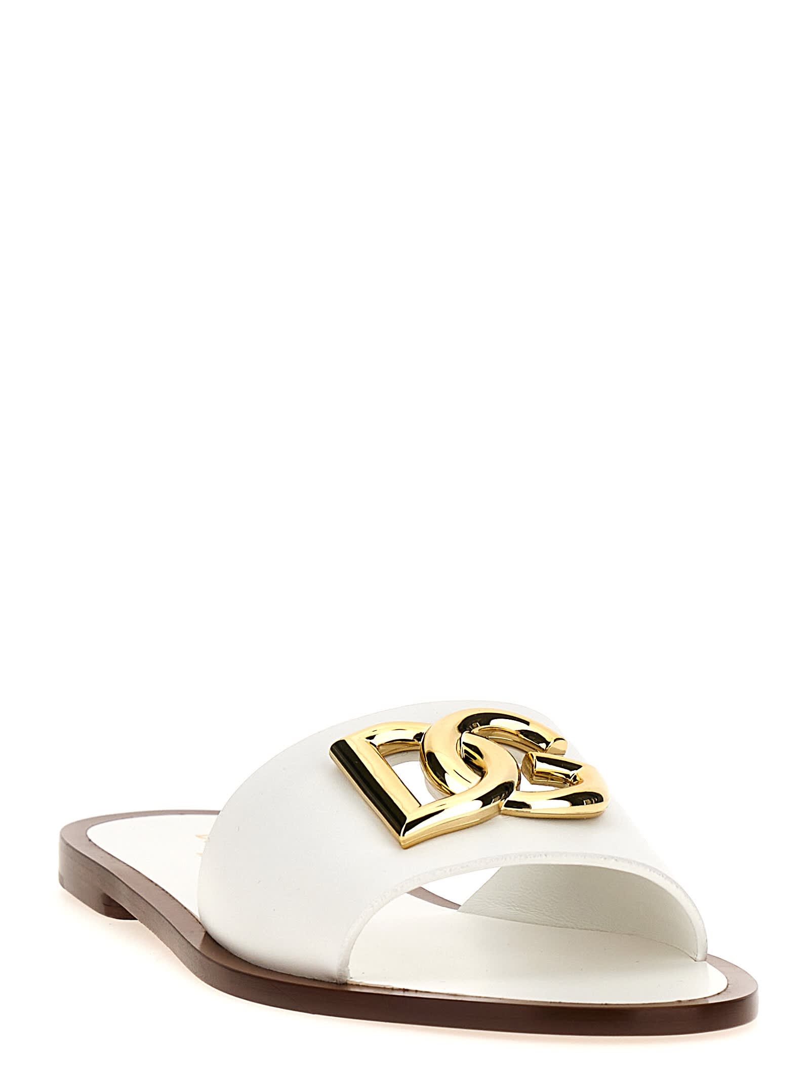 Shop Dolce & Gabbana Bianca Sandals In White