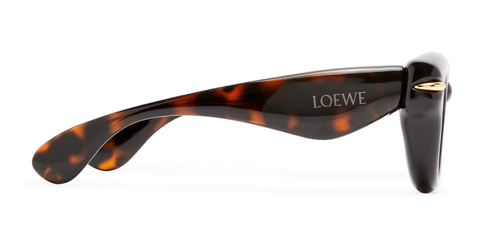 Loewe Inflated Round - Dark Havana Sunglasses In Black
