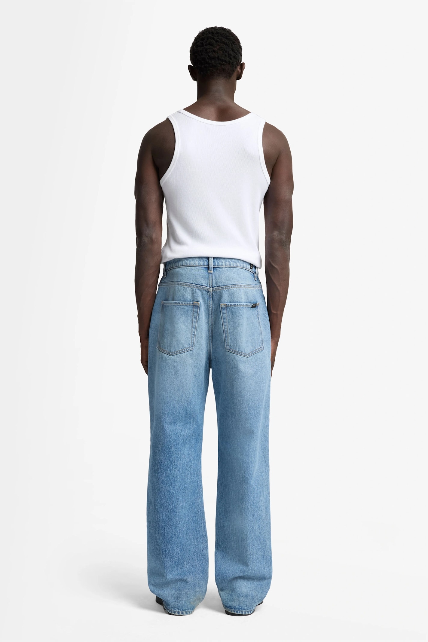7 For All Mankind Wide Leg Mason In Blue